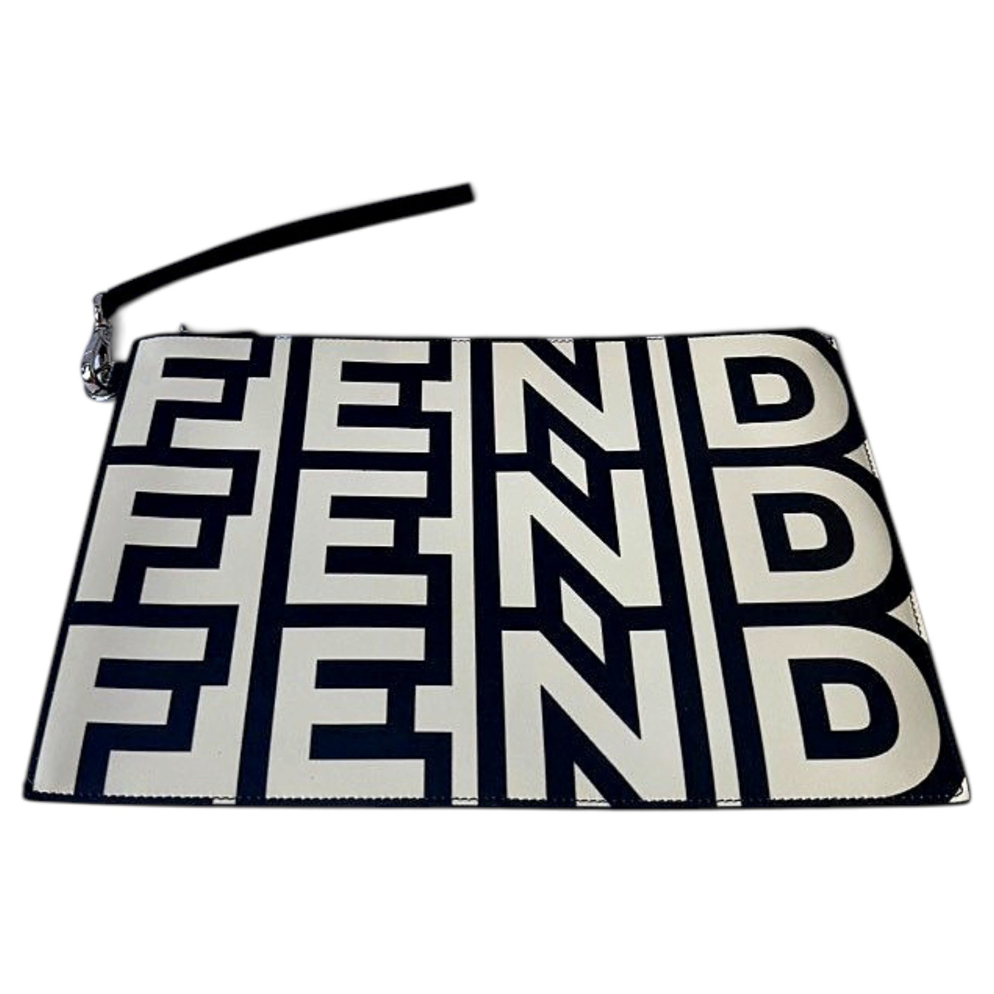 Double F leather clutch bag