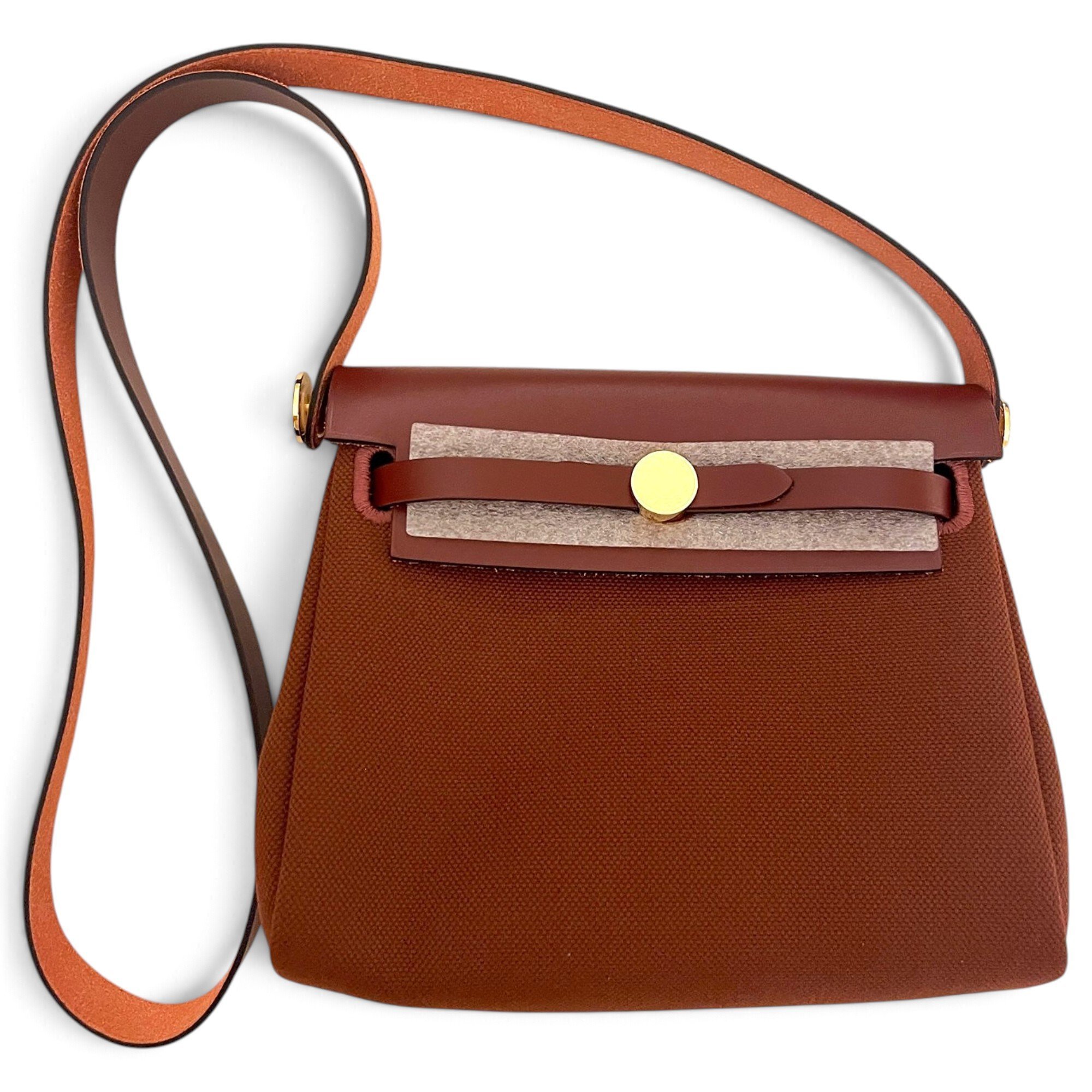 Hermes Herbag Handbag Rouge H Vache Leather 2026
