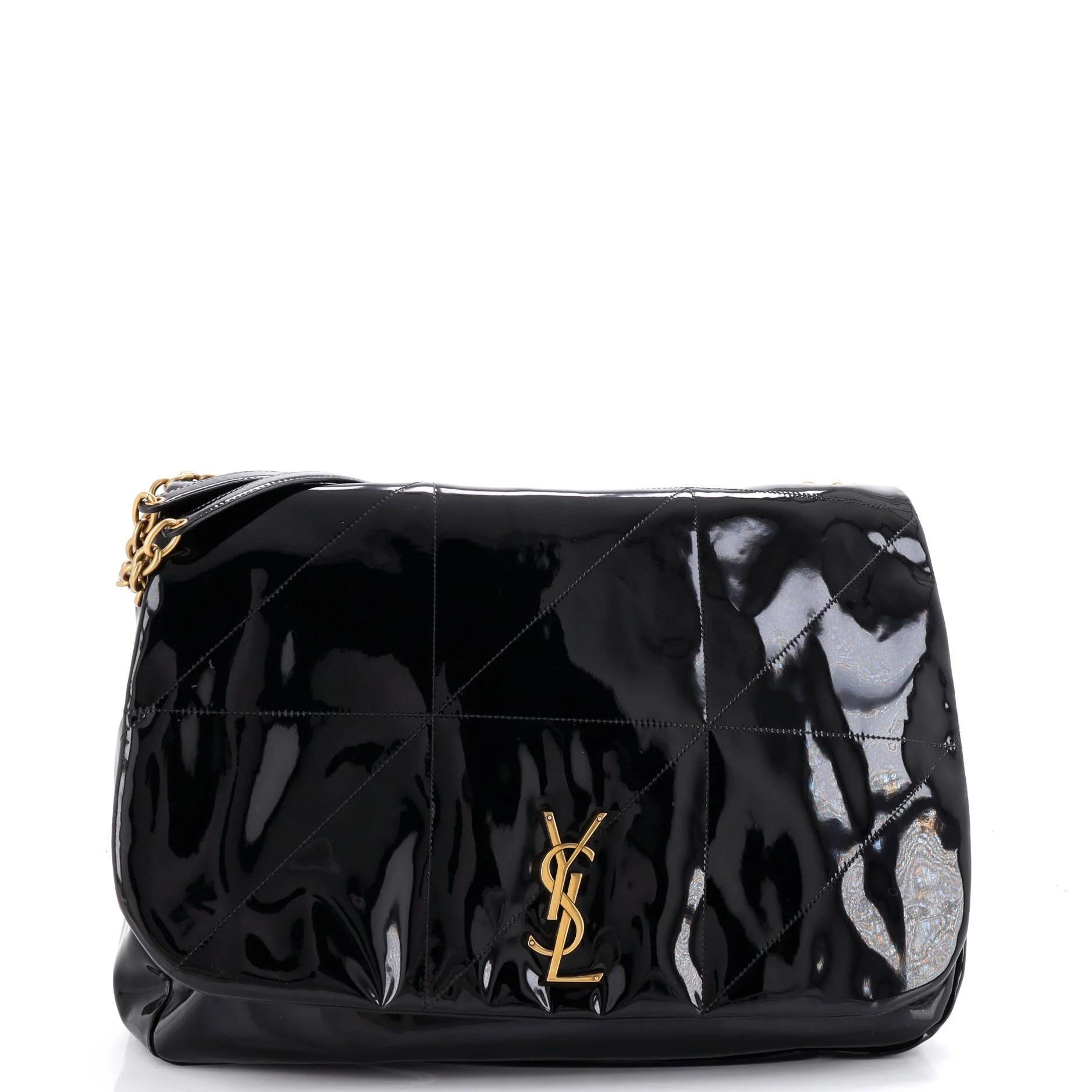Patent leather handbag
