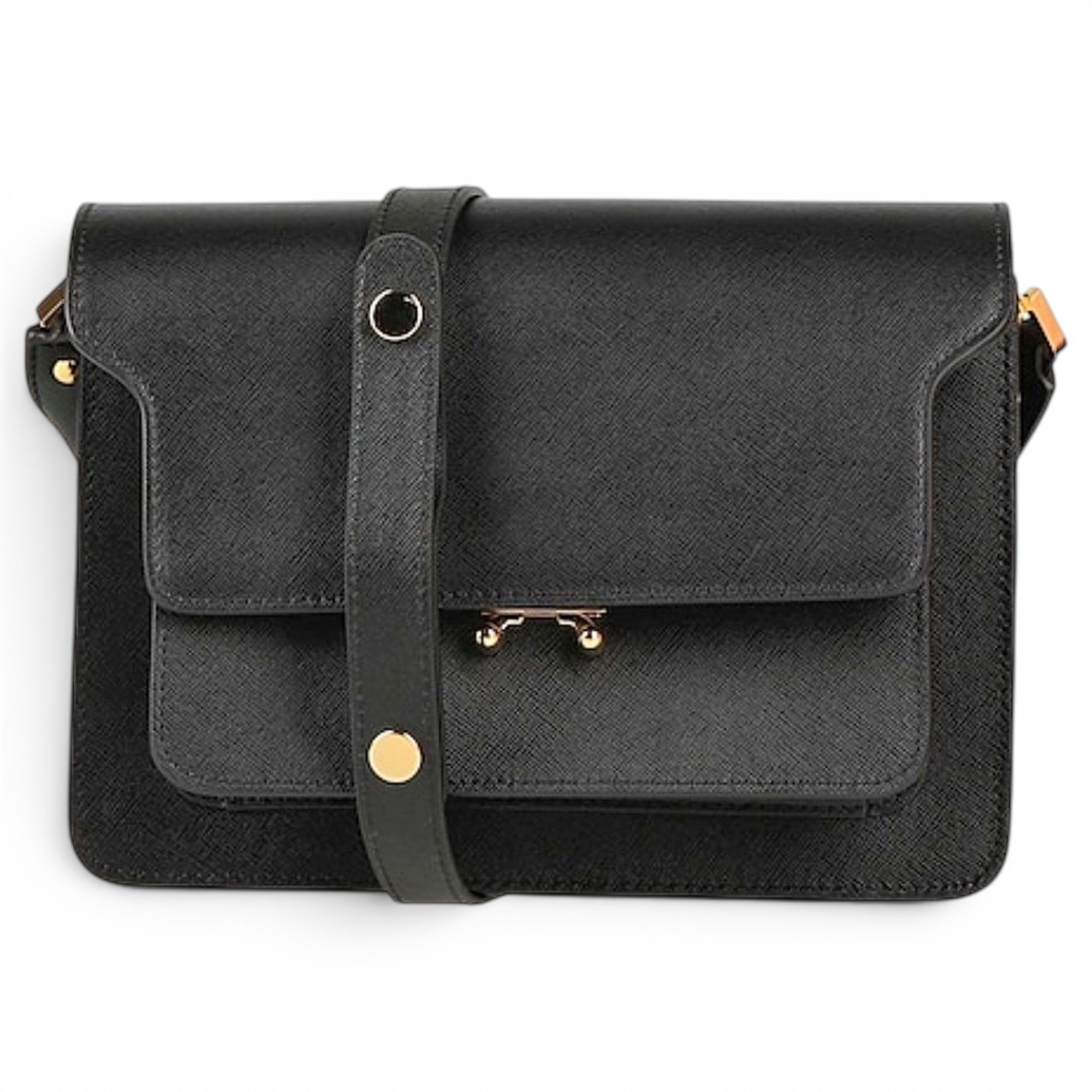 Trunk leather handbag