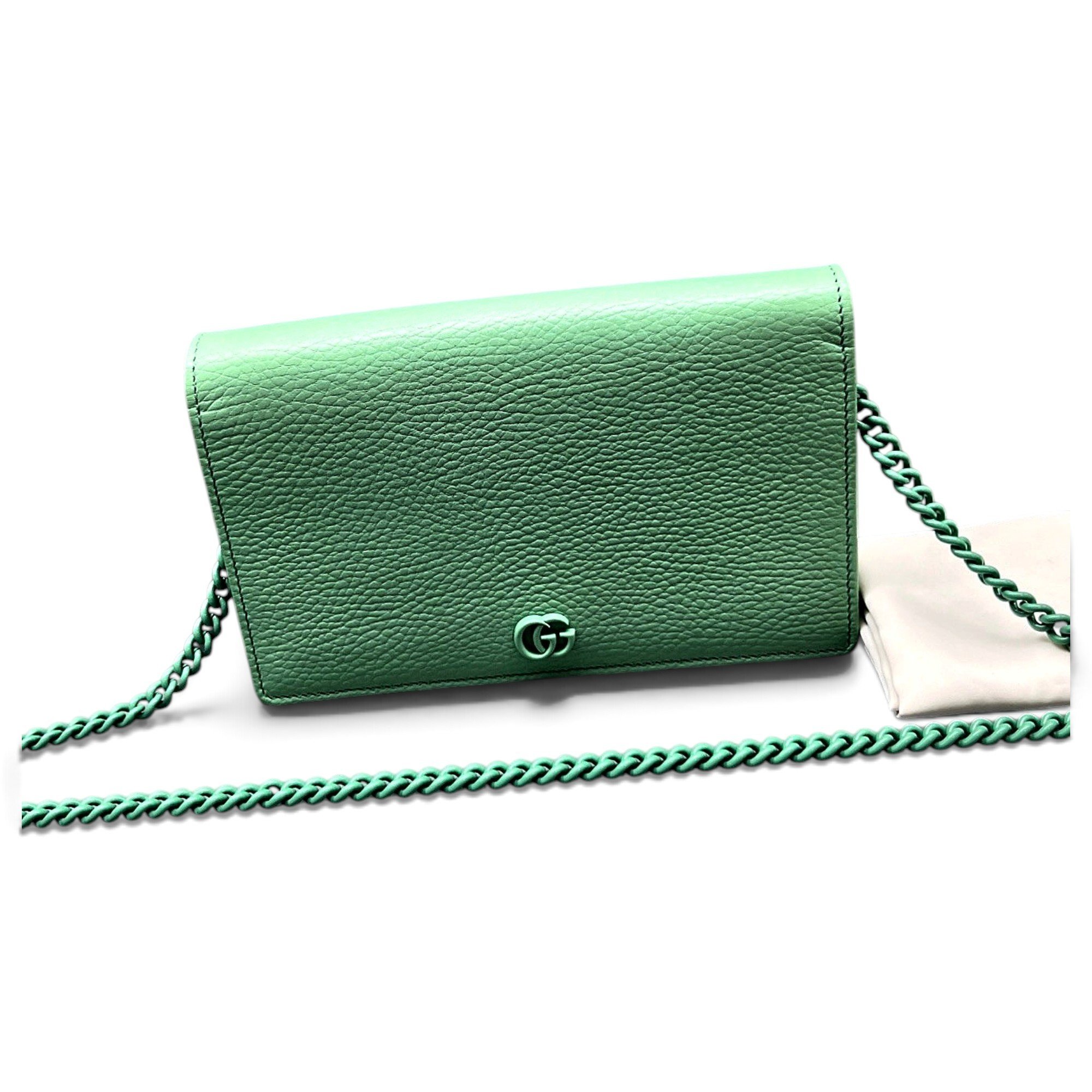 GG Marmont Chain Flap Wallet leather handbag