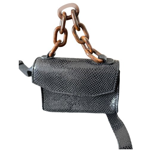 Leather clutch bag