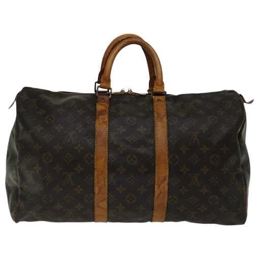 Keepall leather travel bag