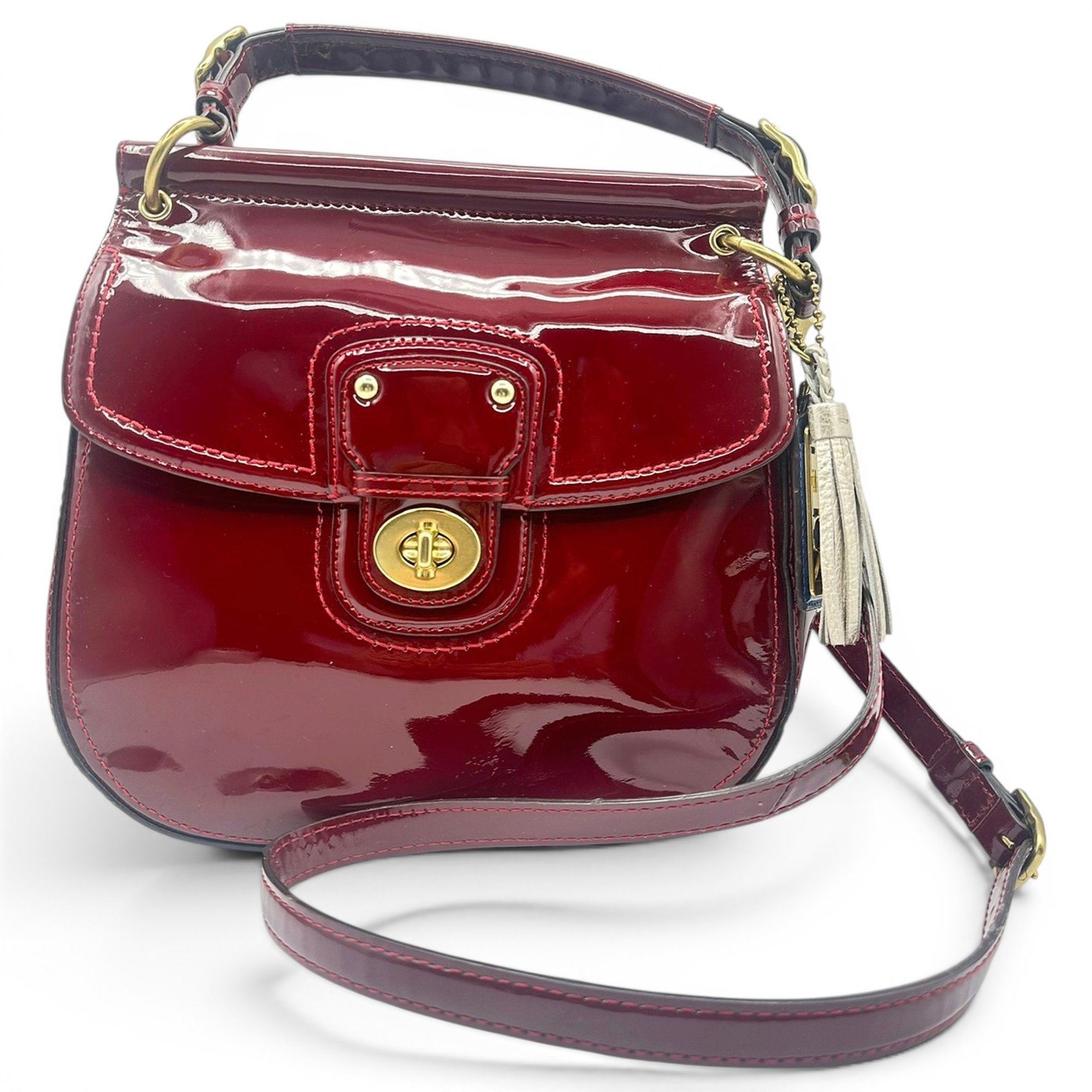 Patent leather crossbody bag