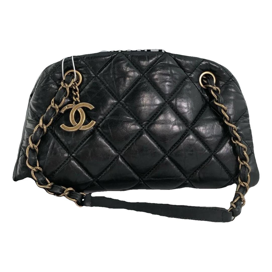 Leather bowling bag