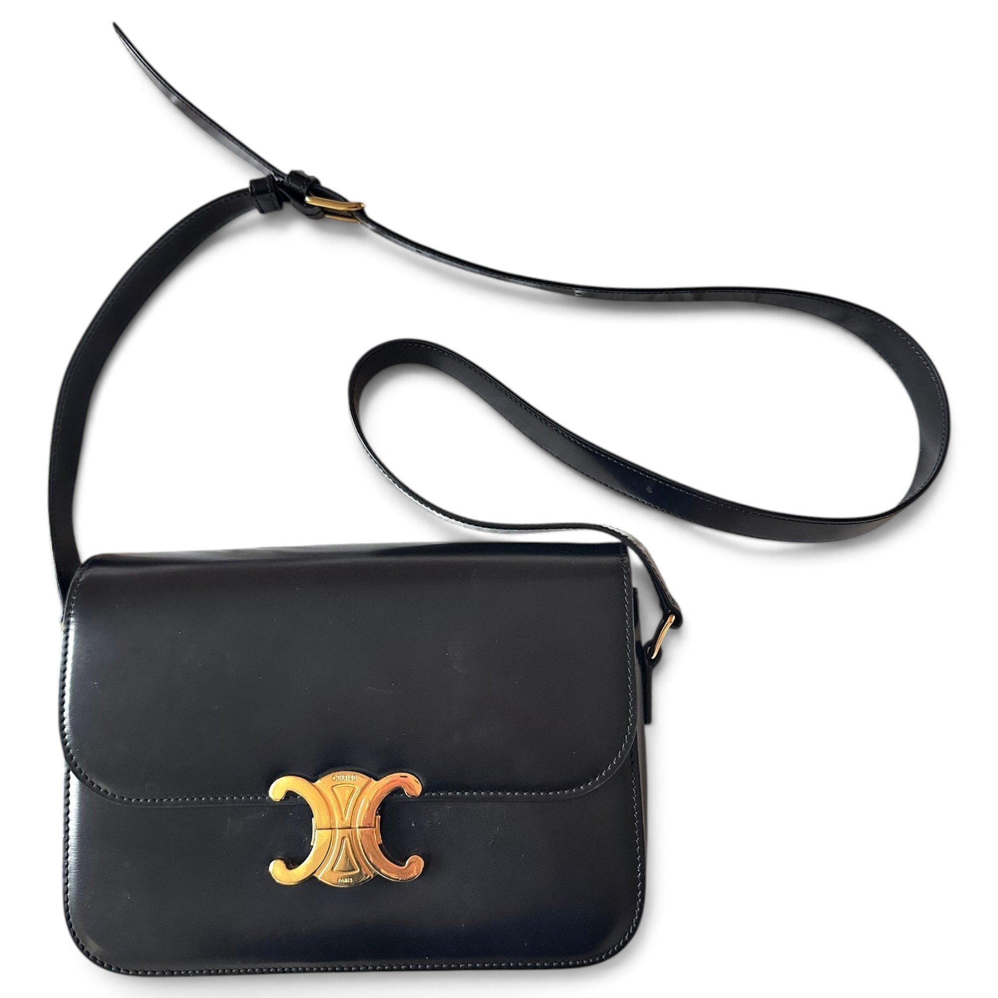 Triomphe leather handbag