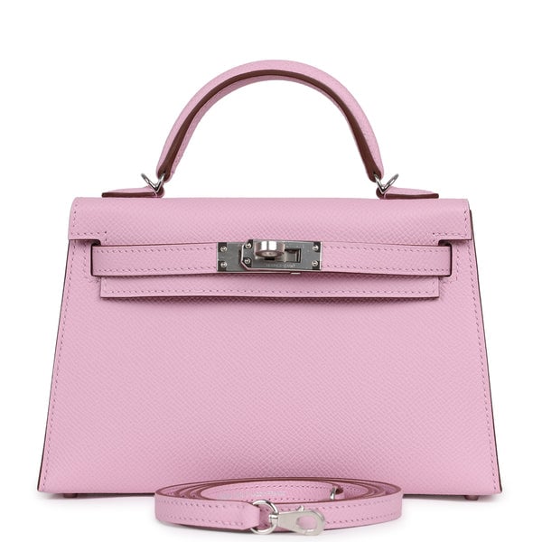 Hermes Kelly Sellier 20 Mauve Sylvestre Epsom Palladium Hardware