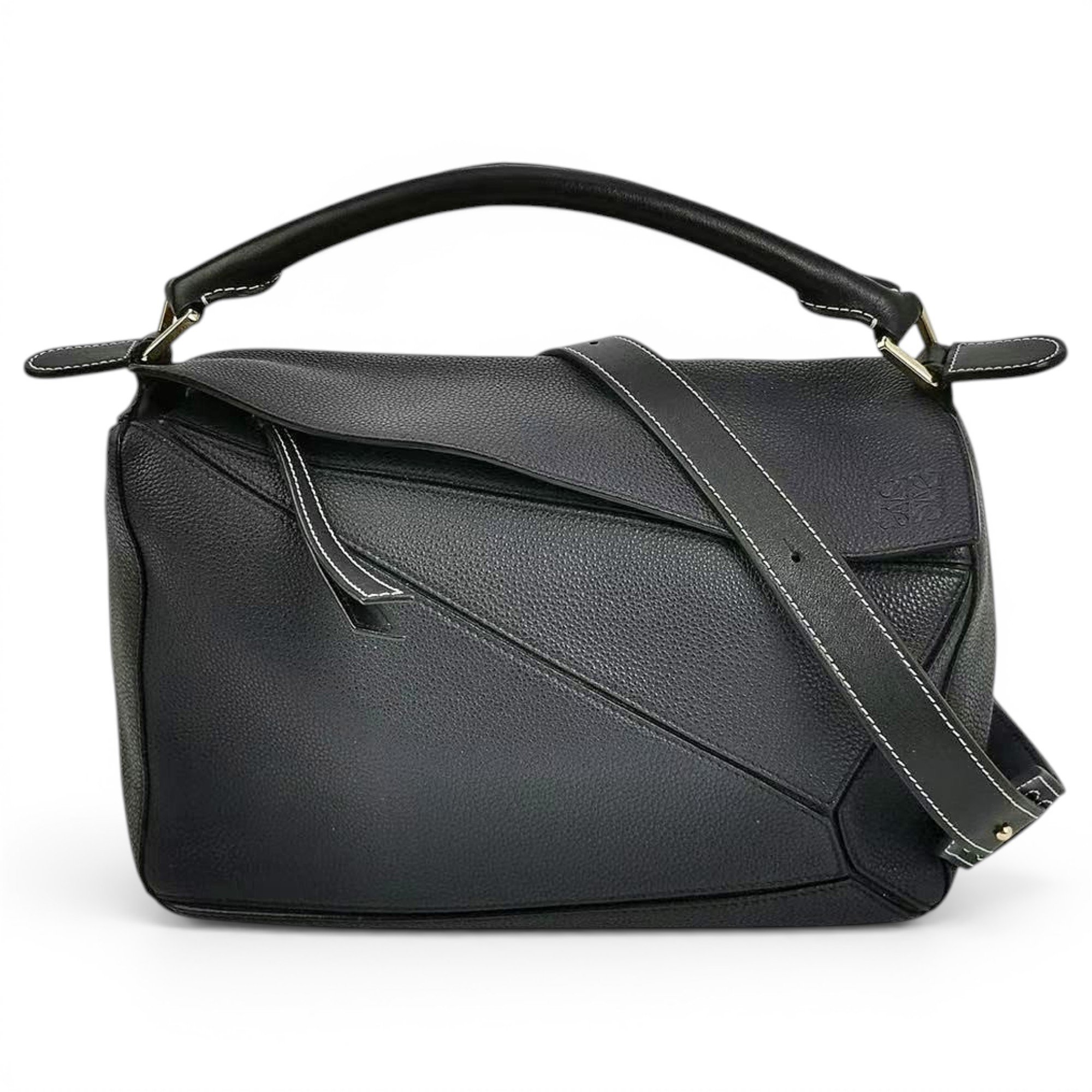 Puzzle leather handbag