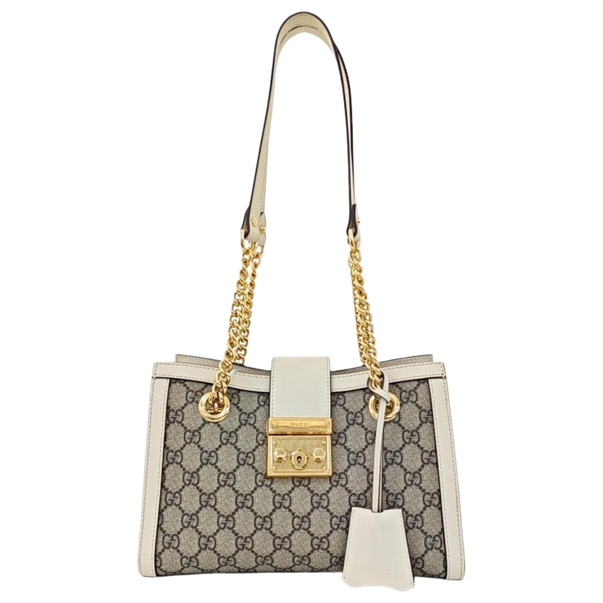 Padlock leather handbag