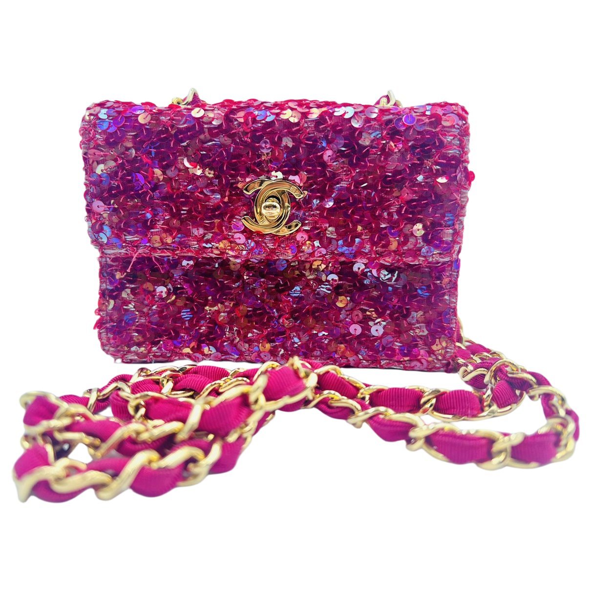 Glitter clutch bag