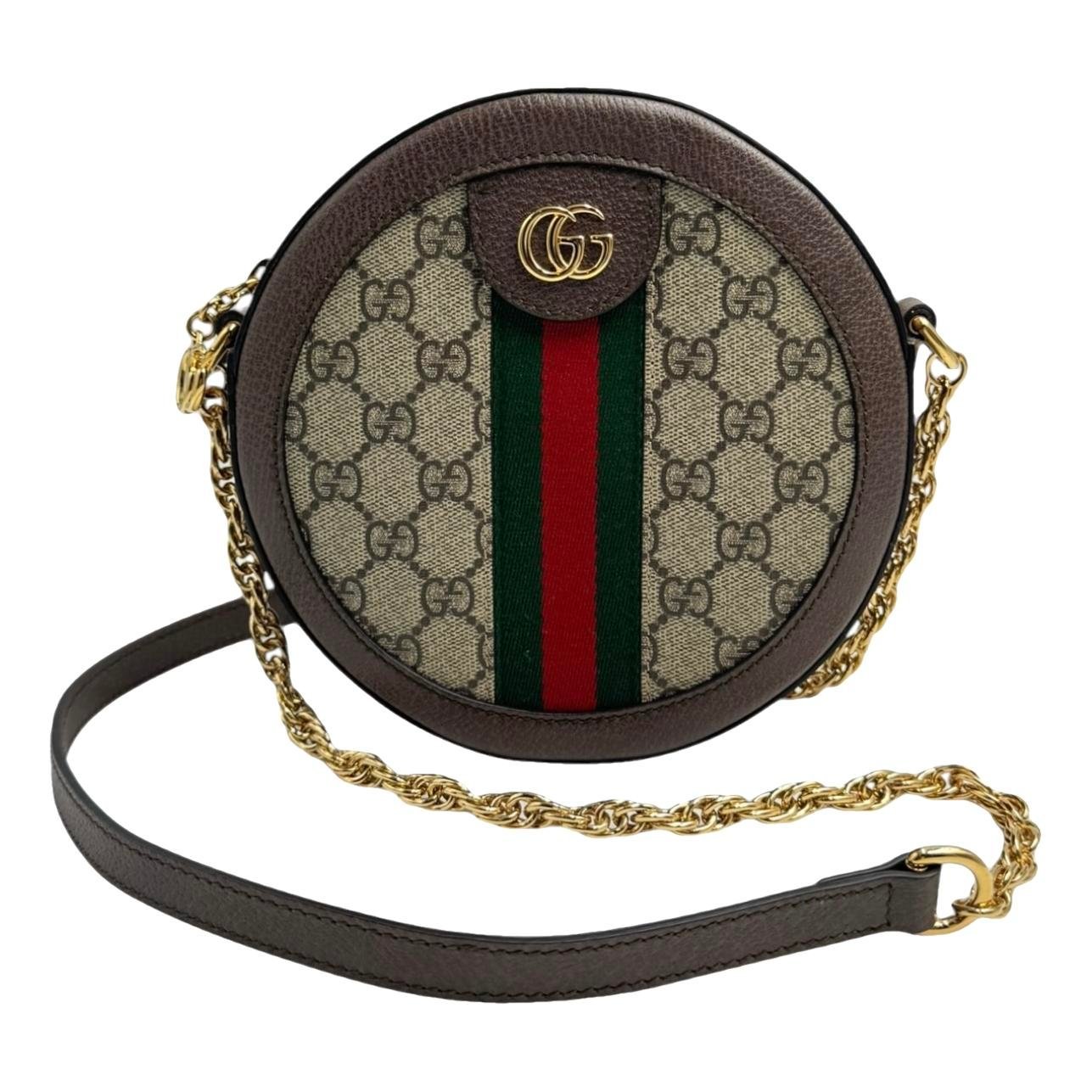Ophidia Round cloth crossbody bag