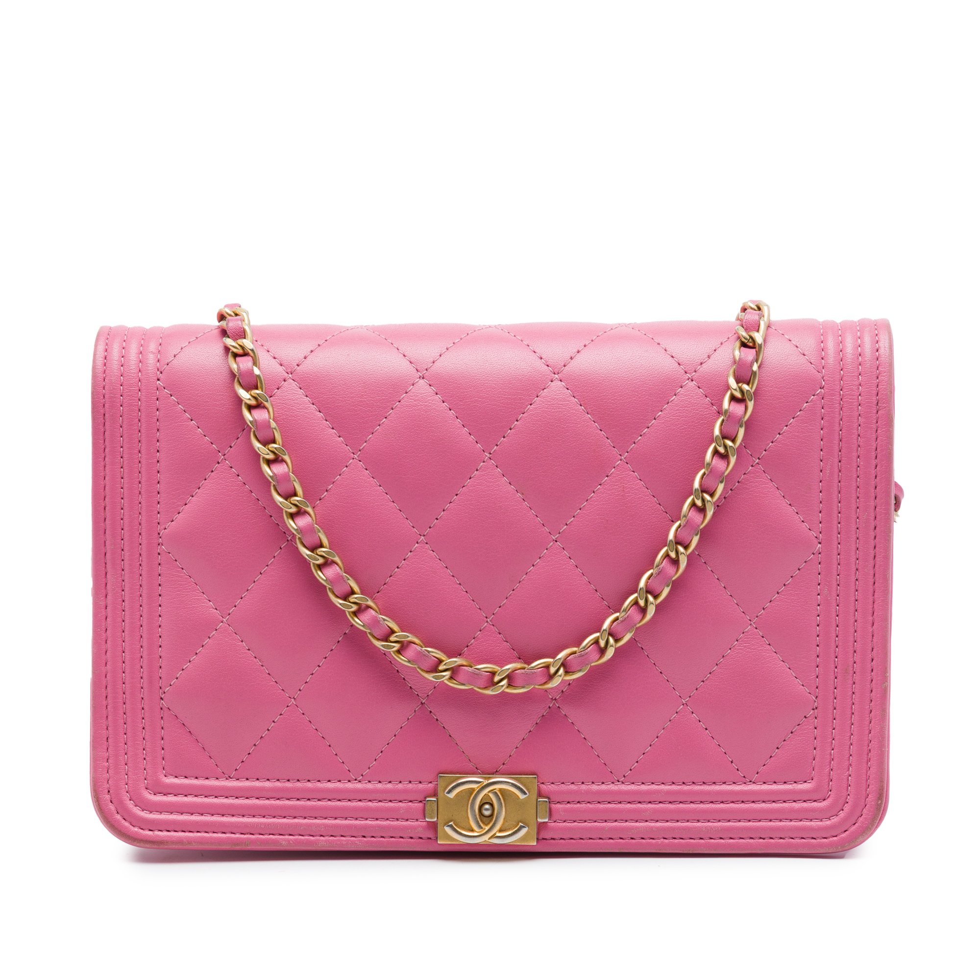 Wallet On Chain leather handbag