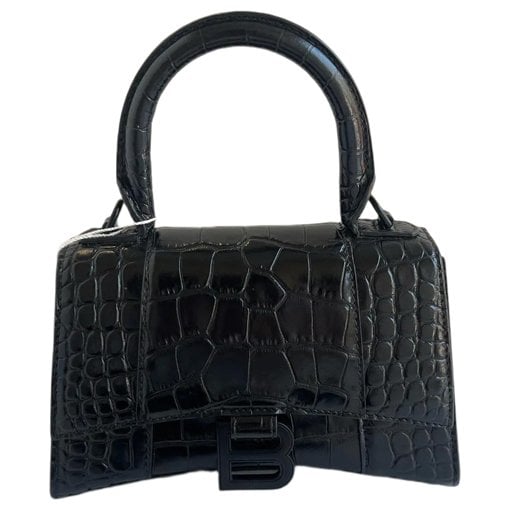 Hourglass leather crossbody bag