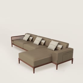 Sofa Sellier 2-seater with lounge chair
