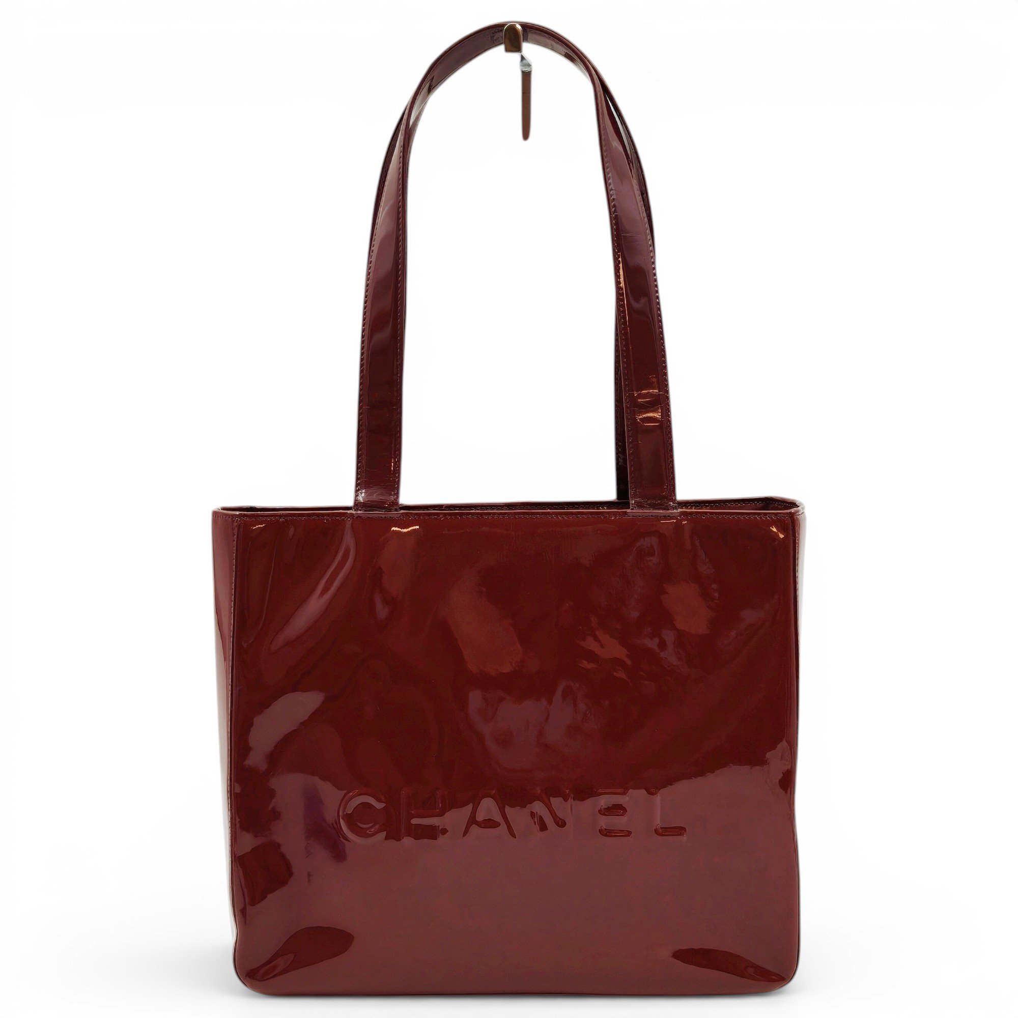 Patent leather handbag