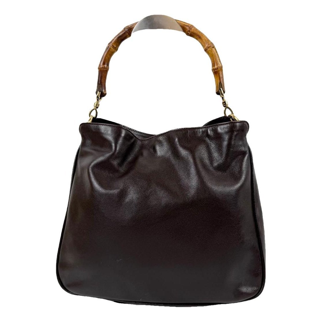 Bamboo Top Handle leather handbag