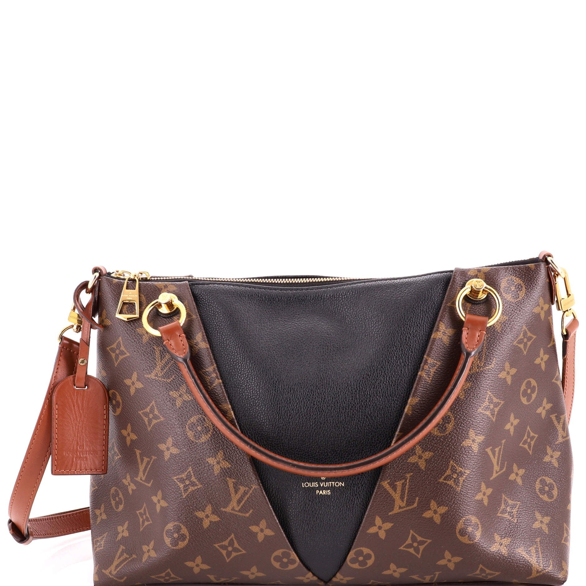 V Tote Monogram Canvas and Leather MM
