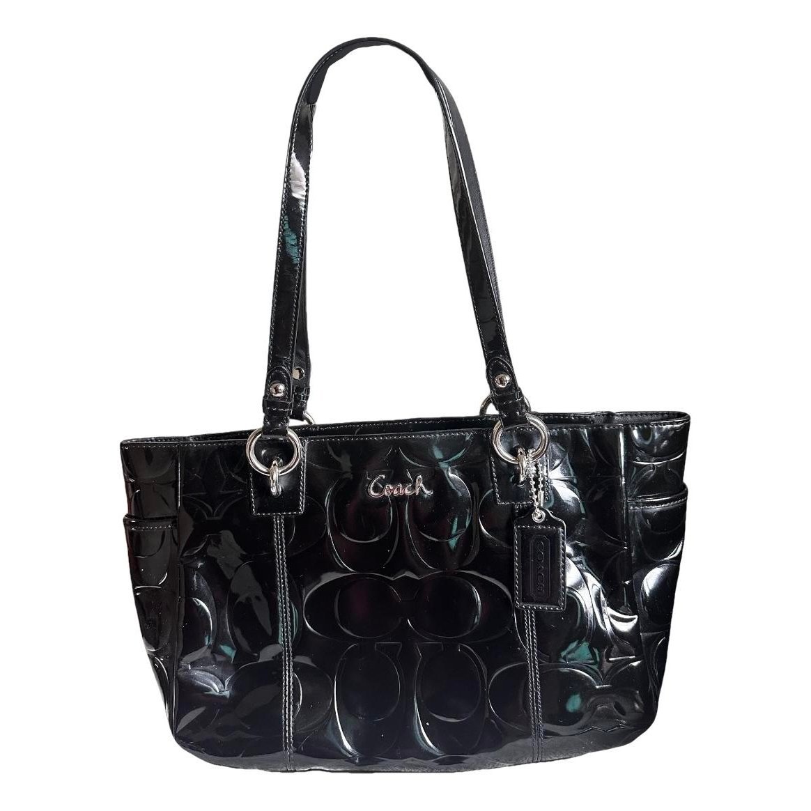 Patent leather tote