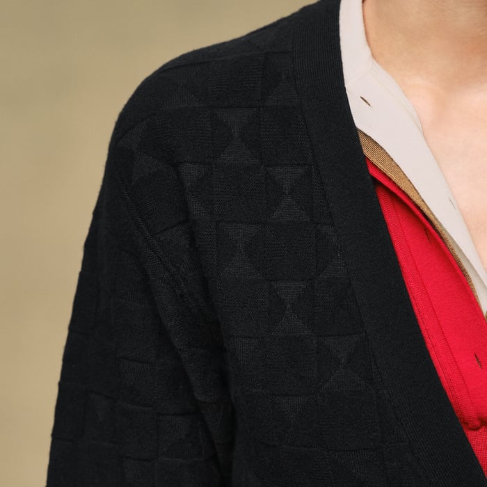 Noir "Medor" Long-sleeve Cardigan