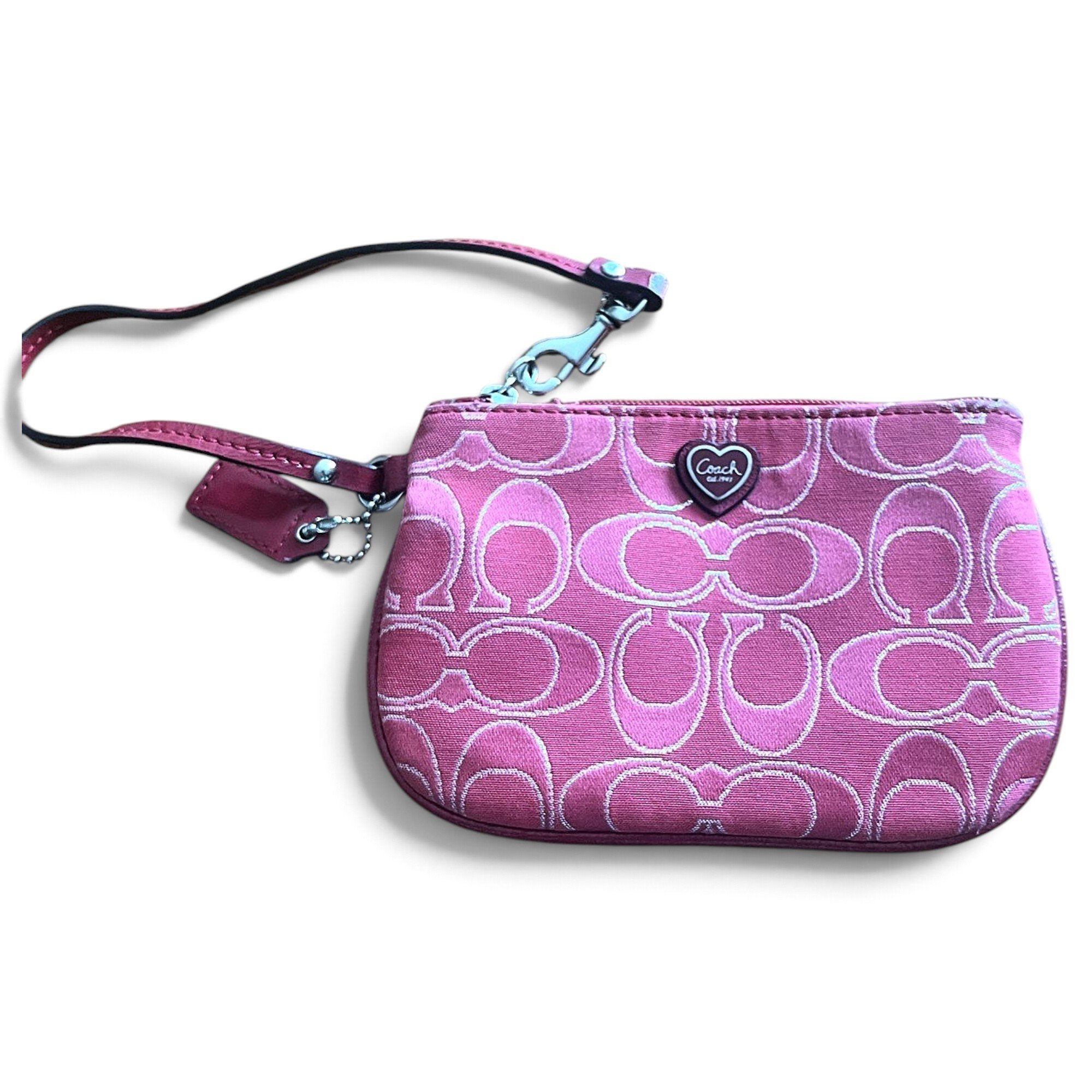 Coach Signature Sufflette cloth clutch bag