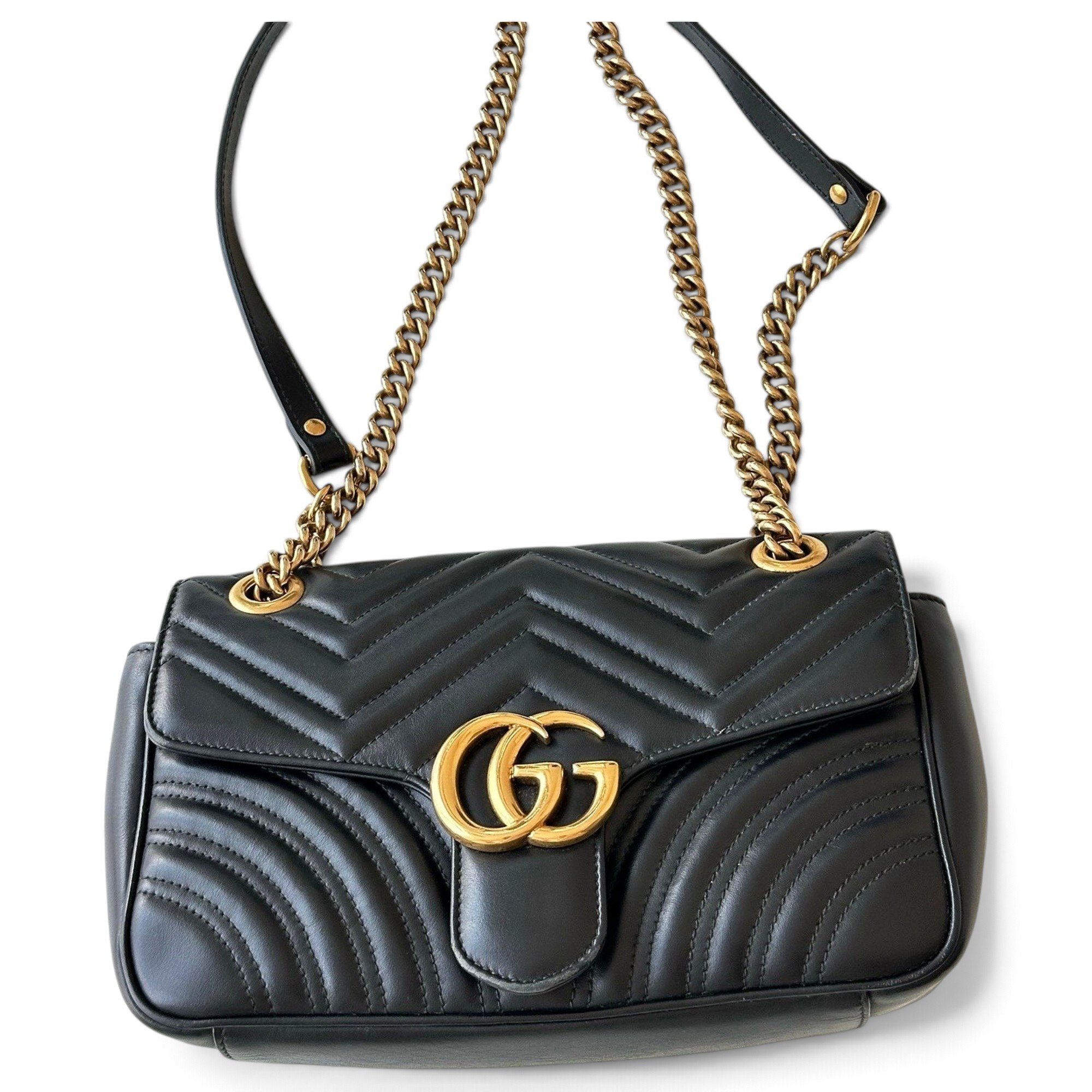 GG Marmont Flap leather handbag