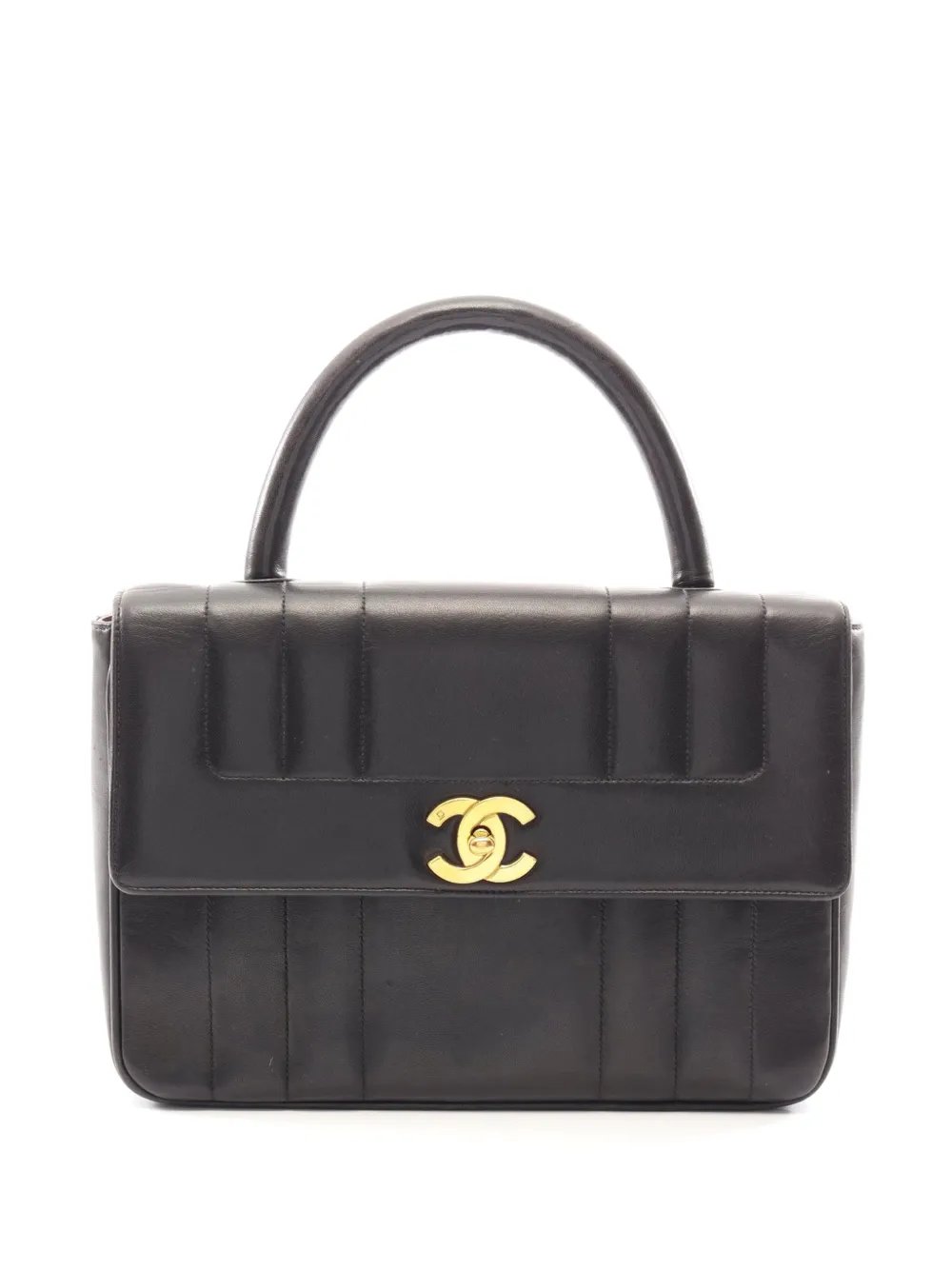 1994-1996 CC Vertical Quilted Lambskin Top Handle Flap handbag