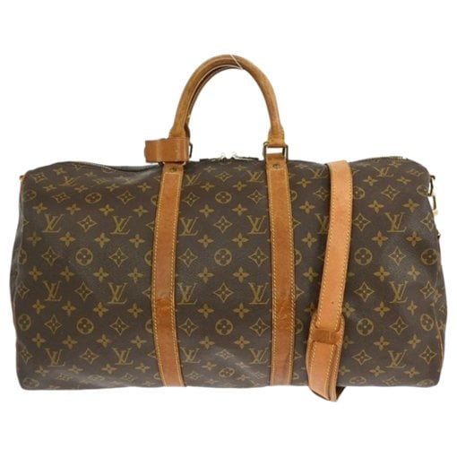 Keepall leather travel bag