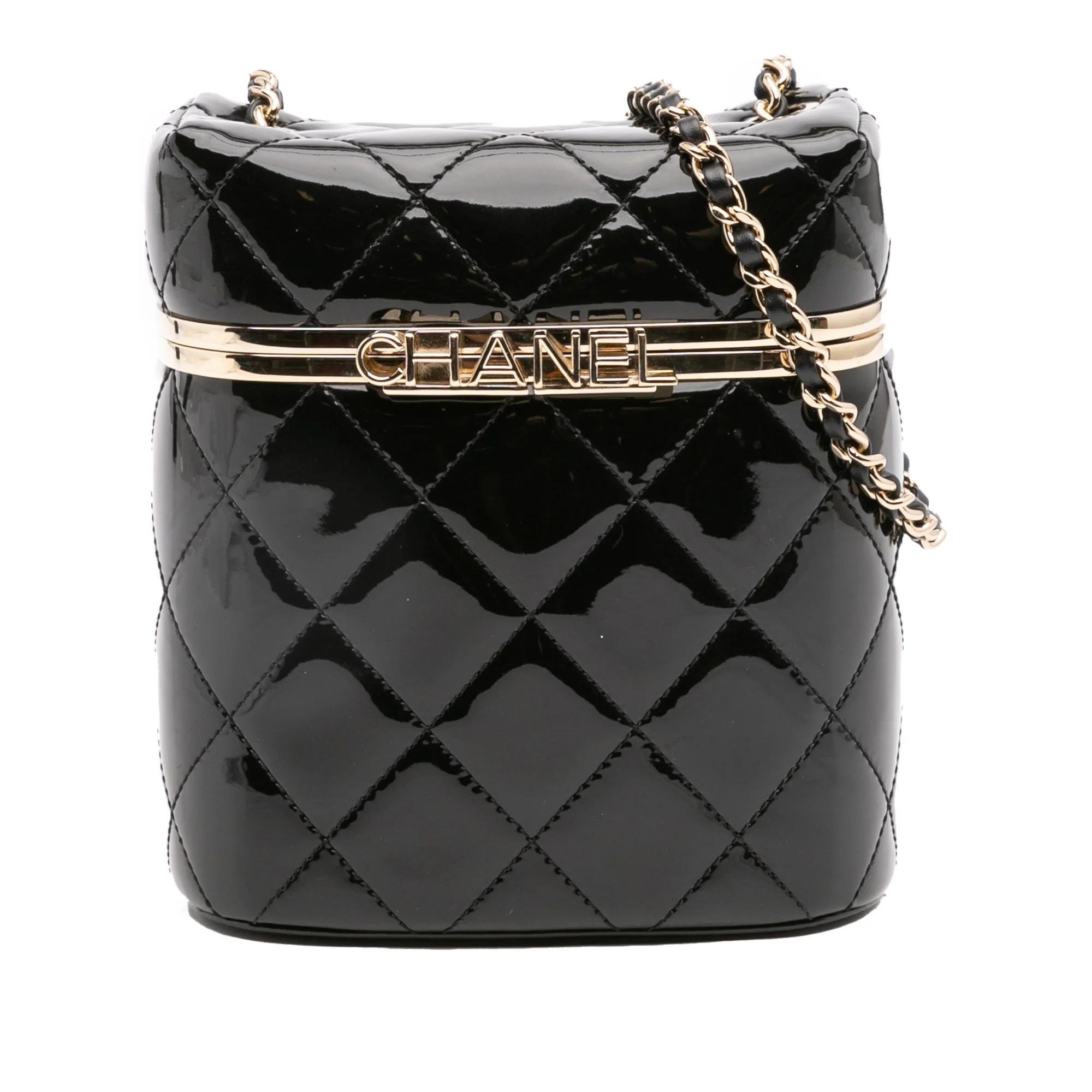 Vanity patent leather handbag