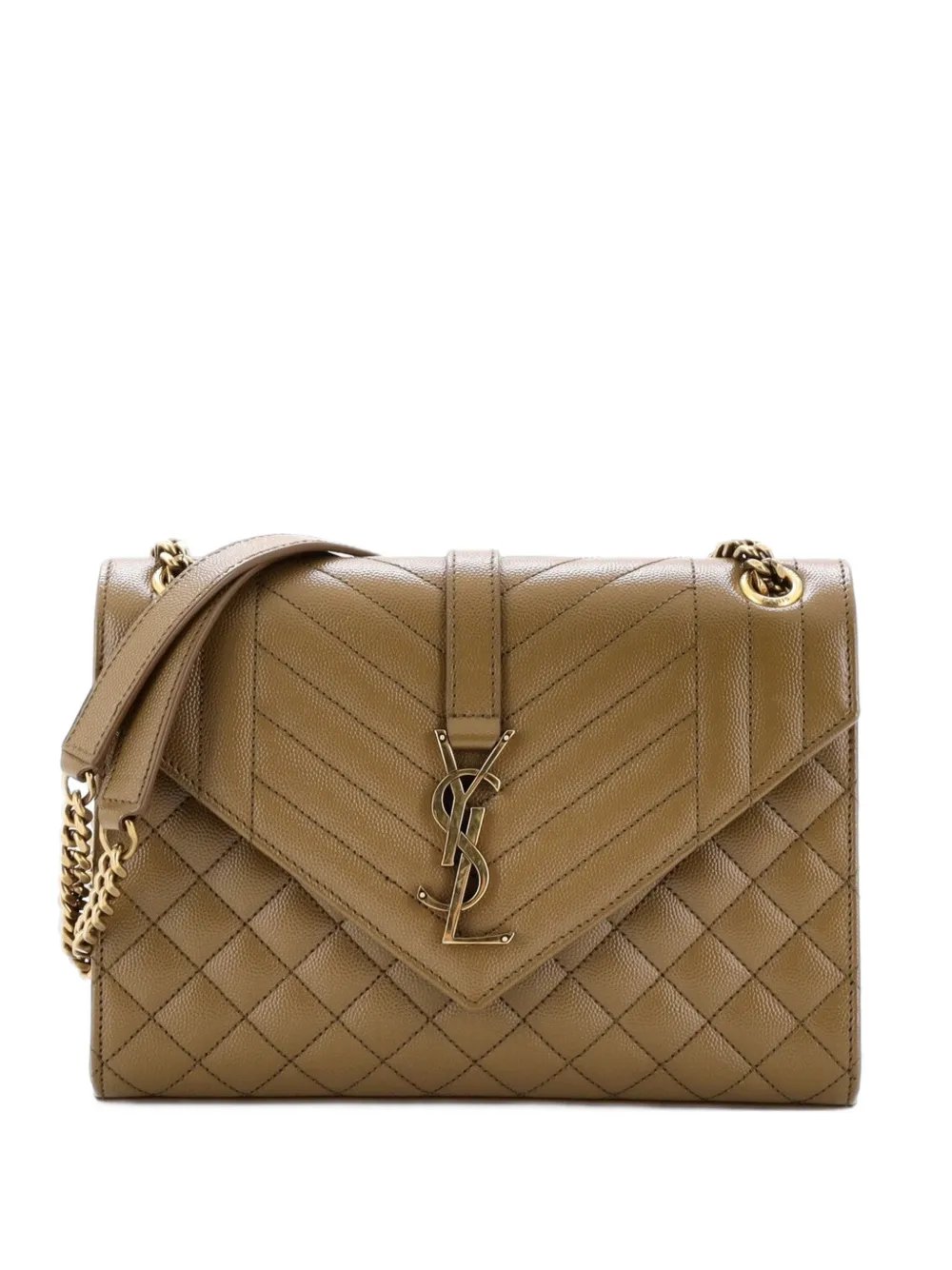 Classic Monogram Envelope Satchel Mixed Matelasse Leather Medium shoulder bag