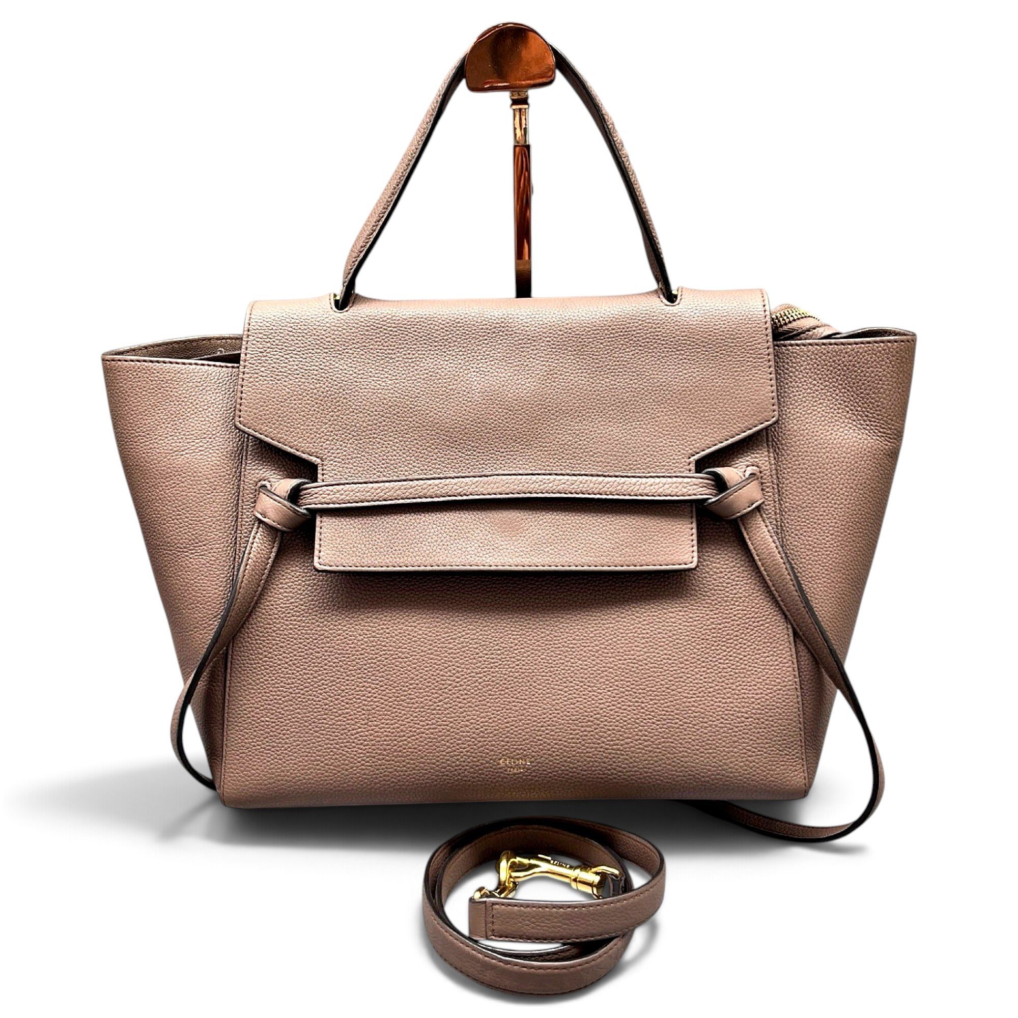 Belt leather handbag