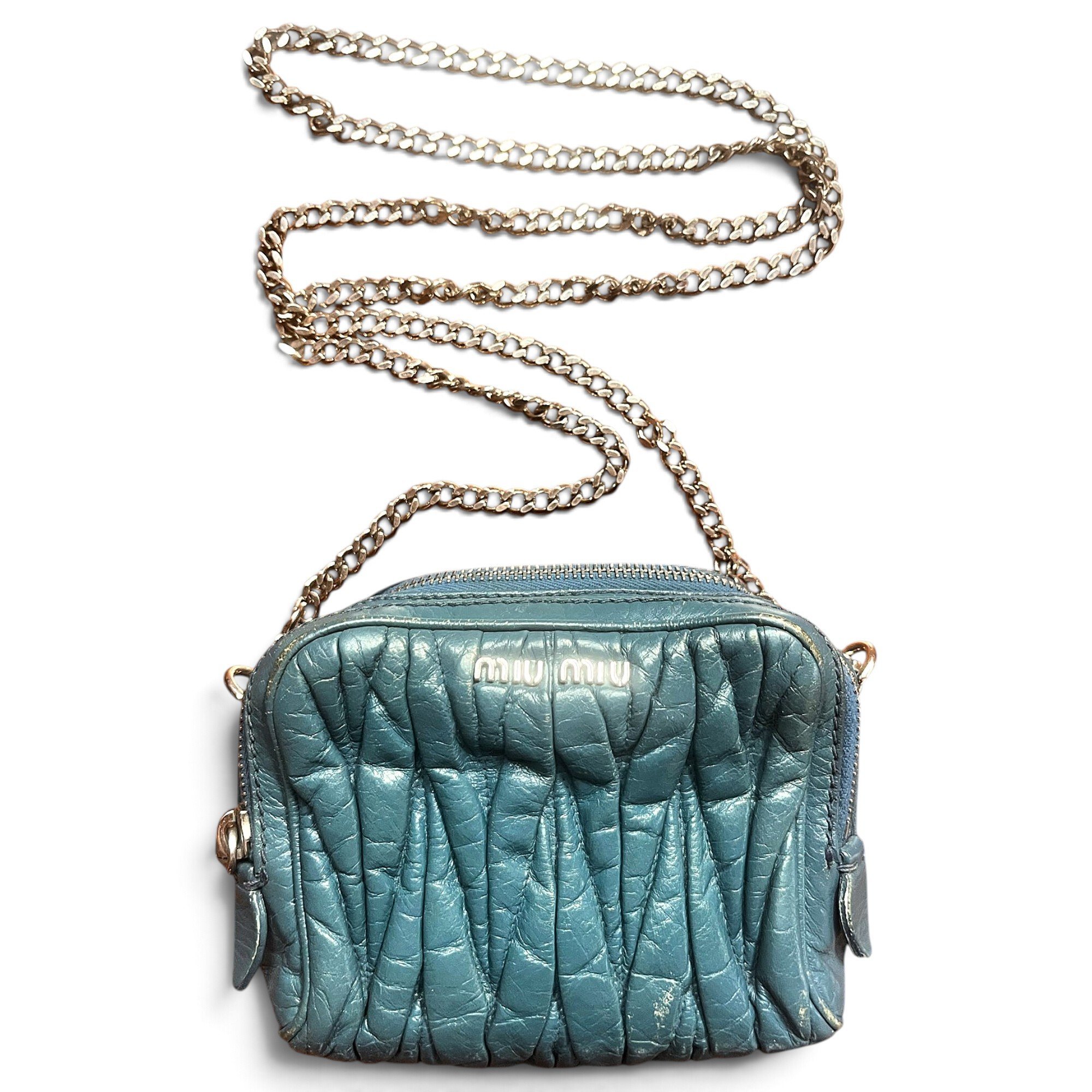 Matelassé leather crossbody bag