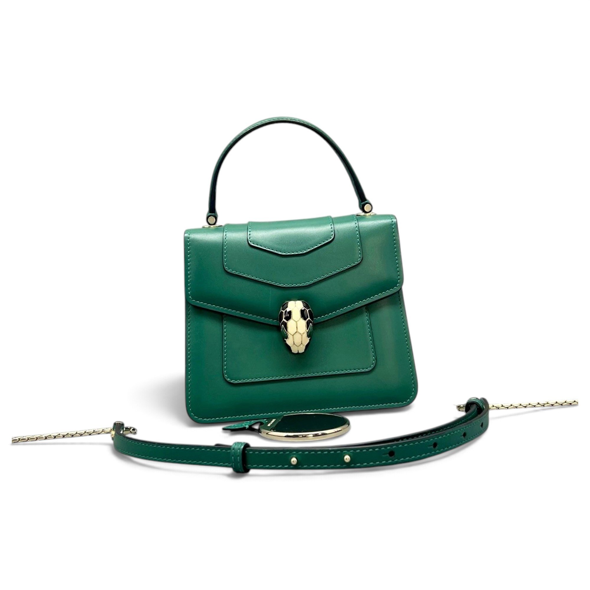 Serpenti leather handbag