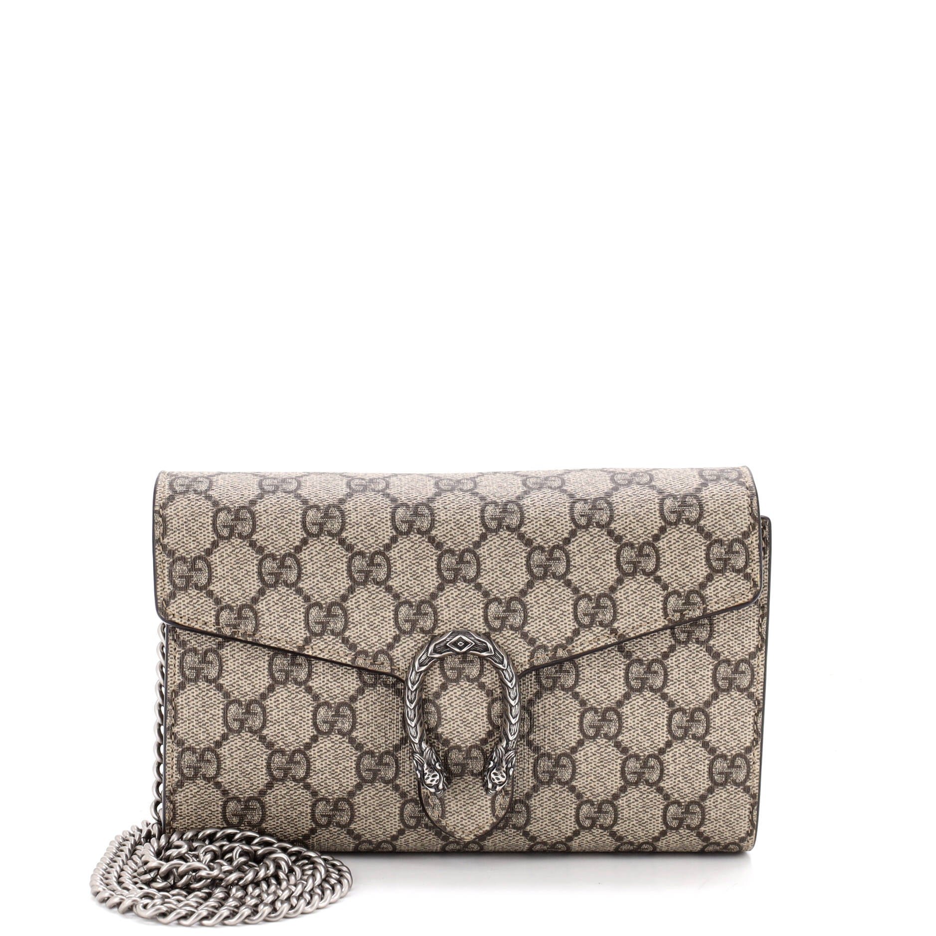 Dionysus Chain Wallet GG Coated Canvas Small