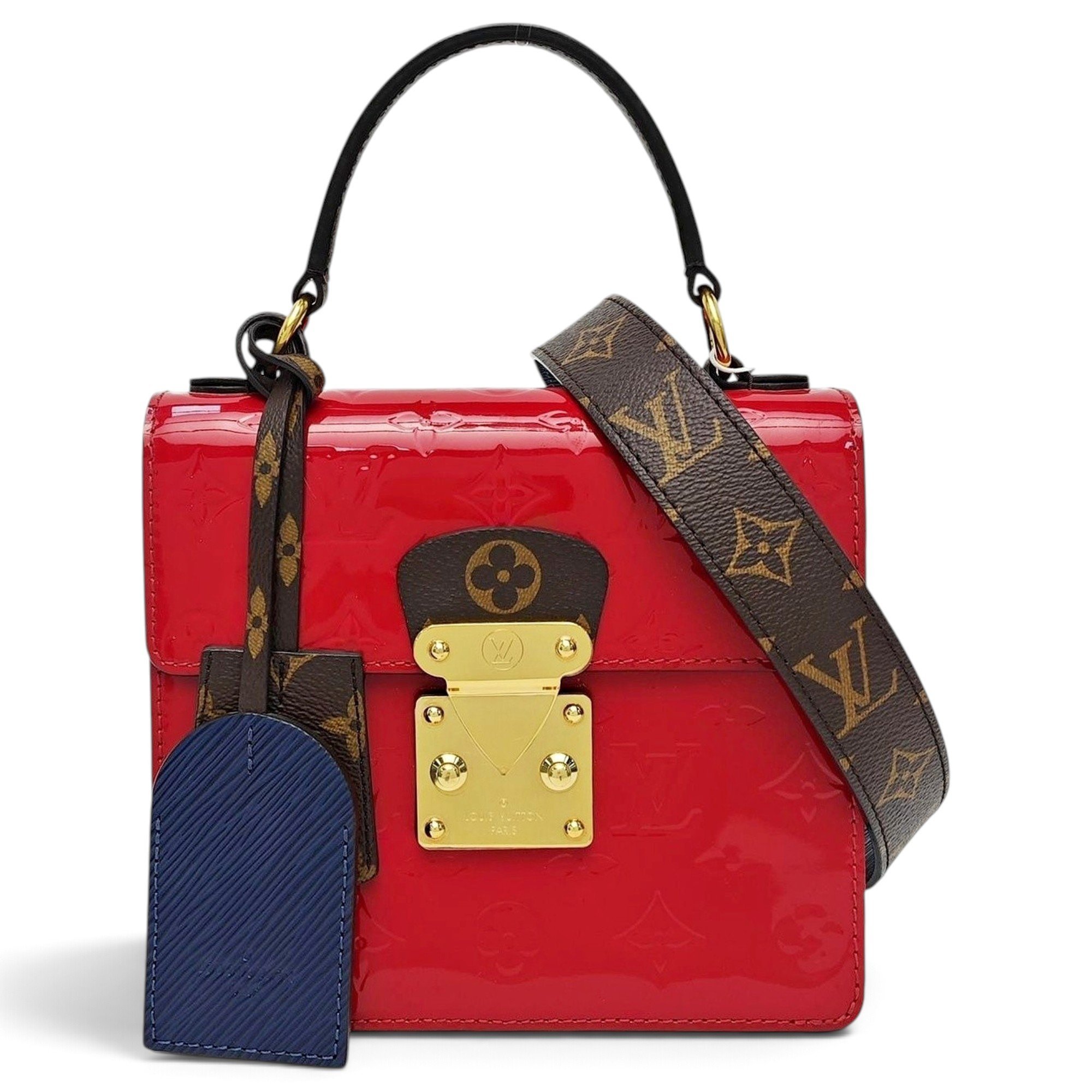 Spring street patent leather handbag