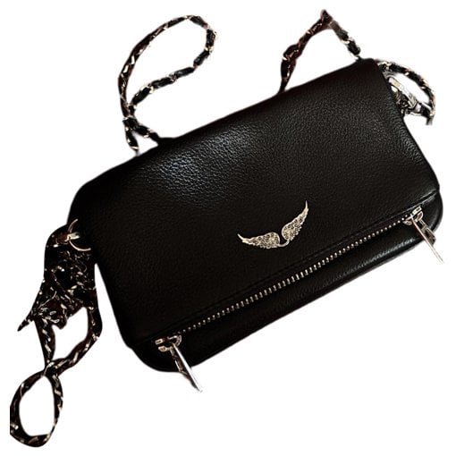 Rock leather clutch bag