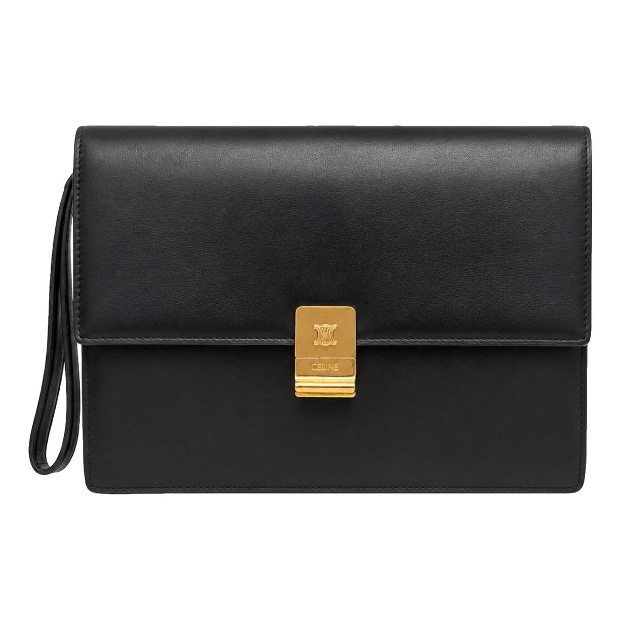 Leather clutch bag