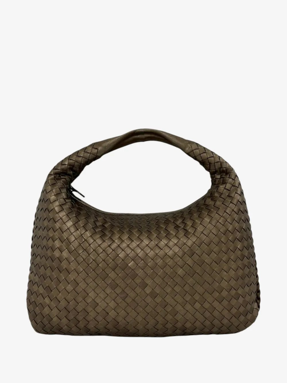 2012-2026 Small Metallic Nappa Intrecciato Veneta hobo bag