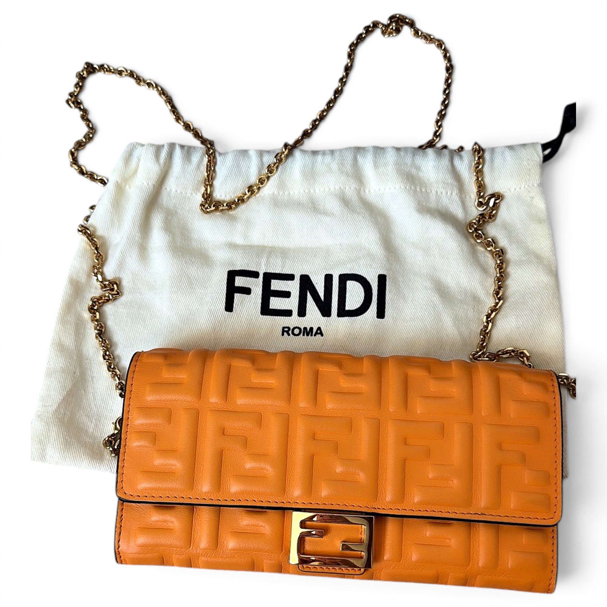 Wallet On Chain leather handbag
