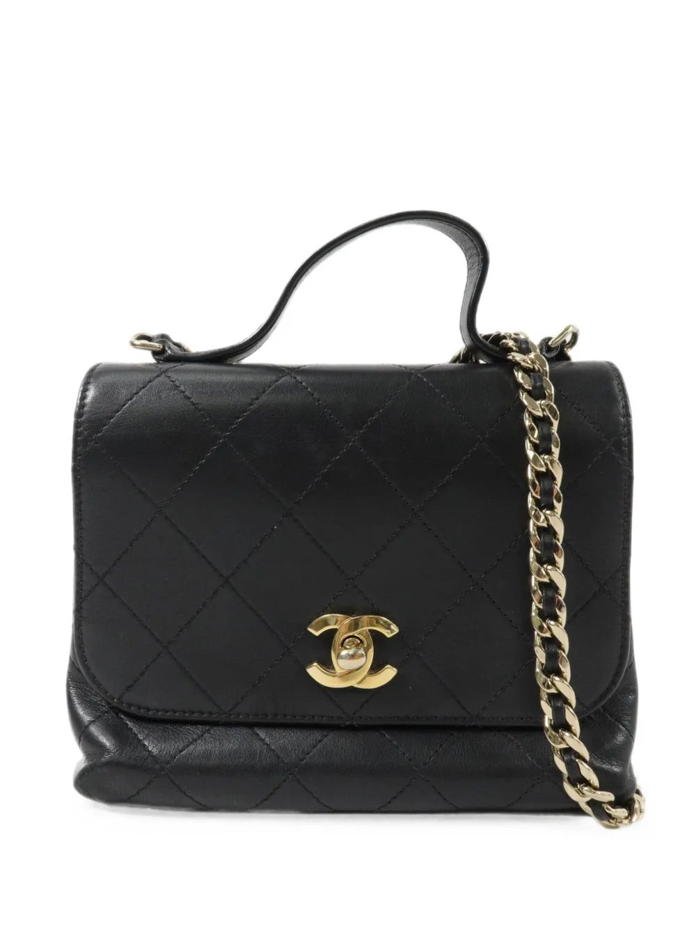 CC turn-lock chain shoulder bag