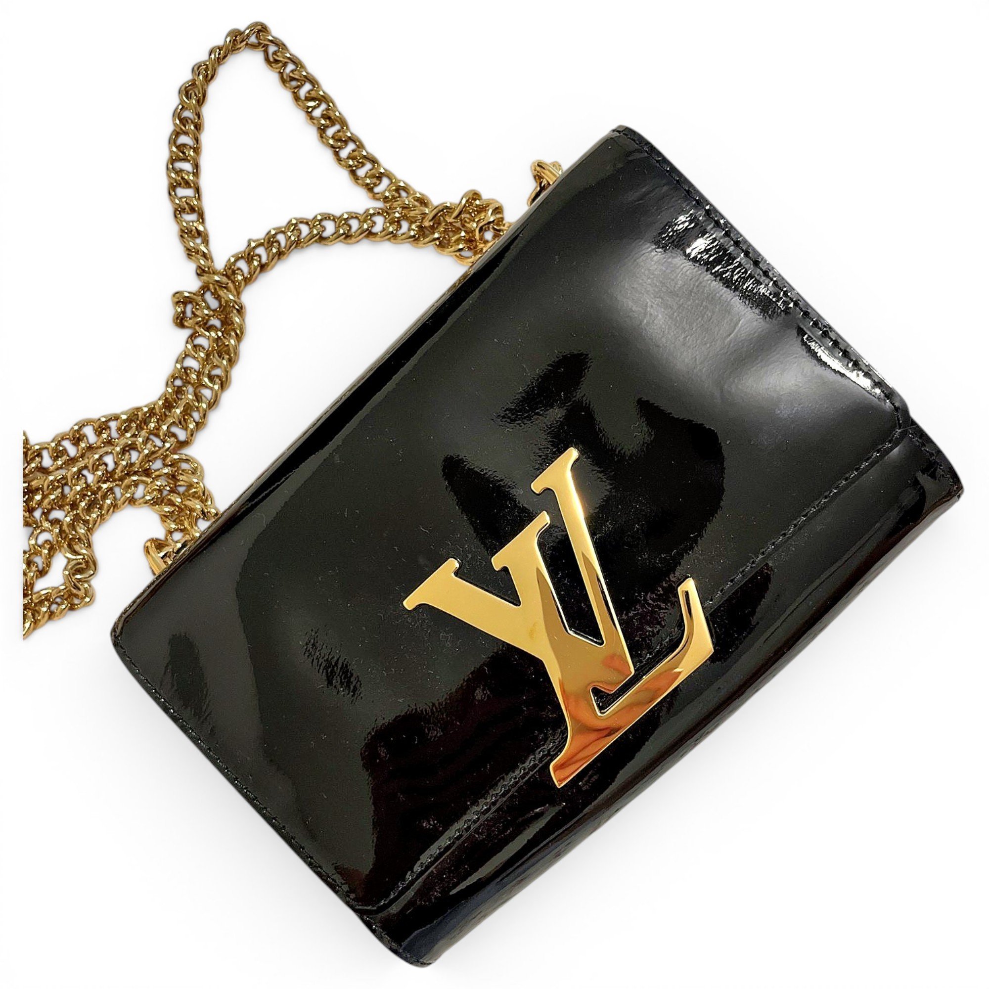 Louise patent leather handbag