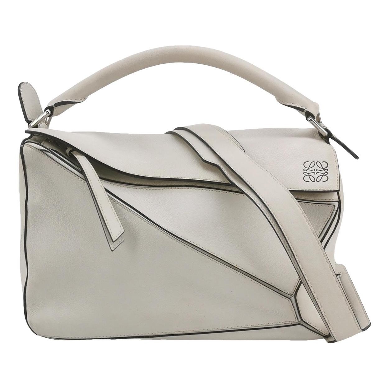 Puzzle leather tote