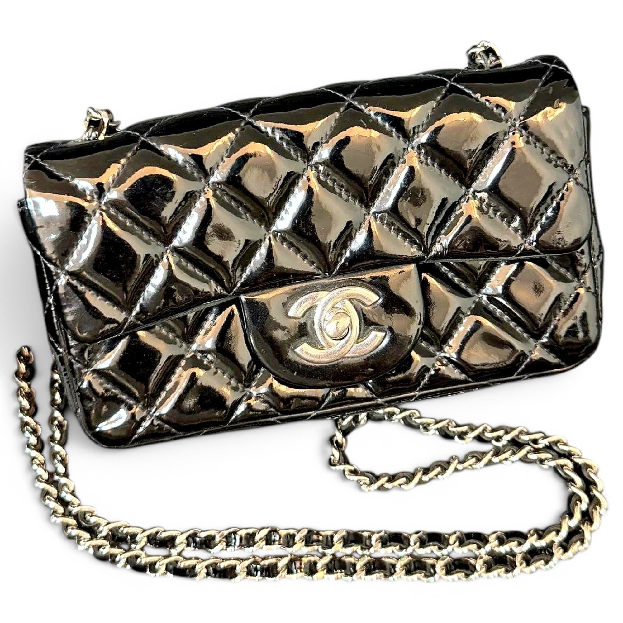 Patent leather mini bag