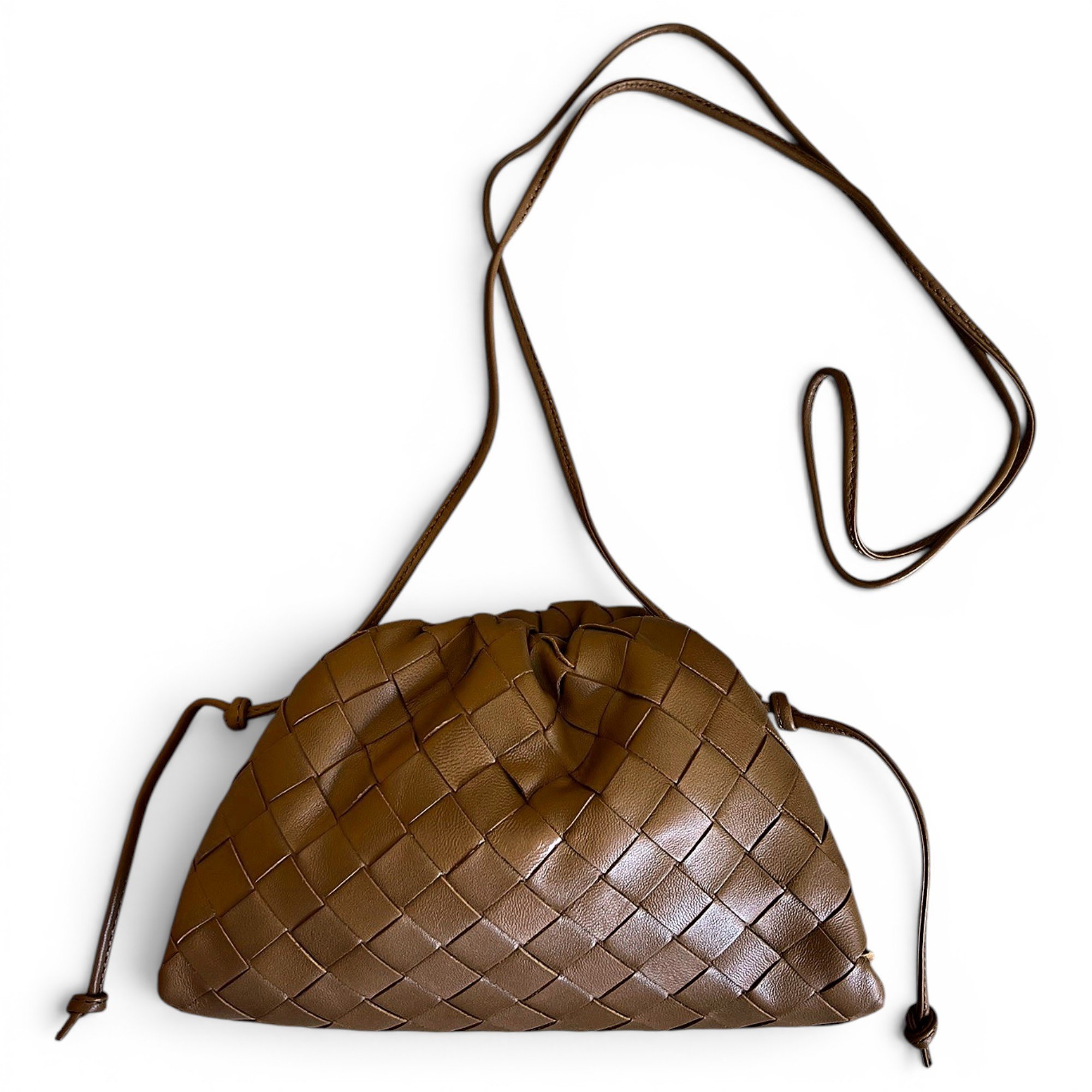 Pouch leather crossbody bag