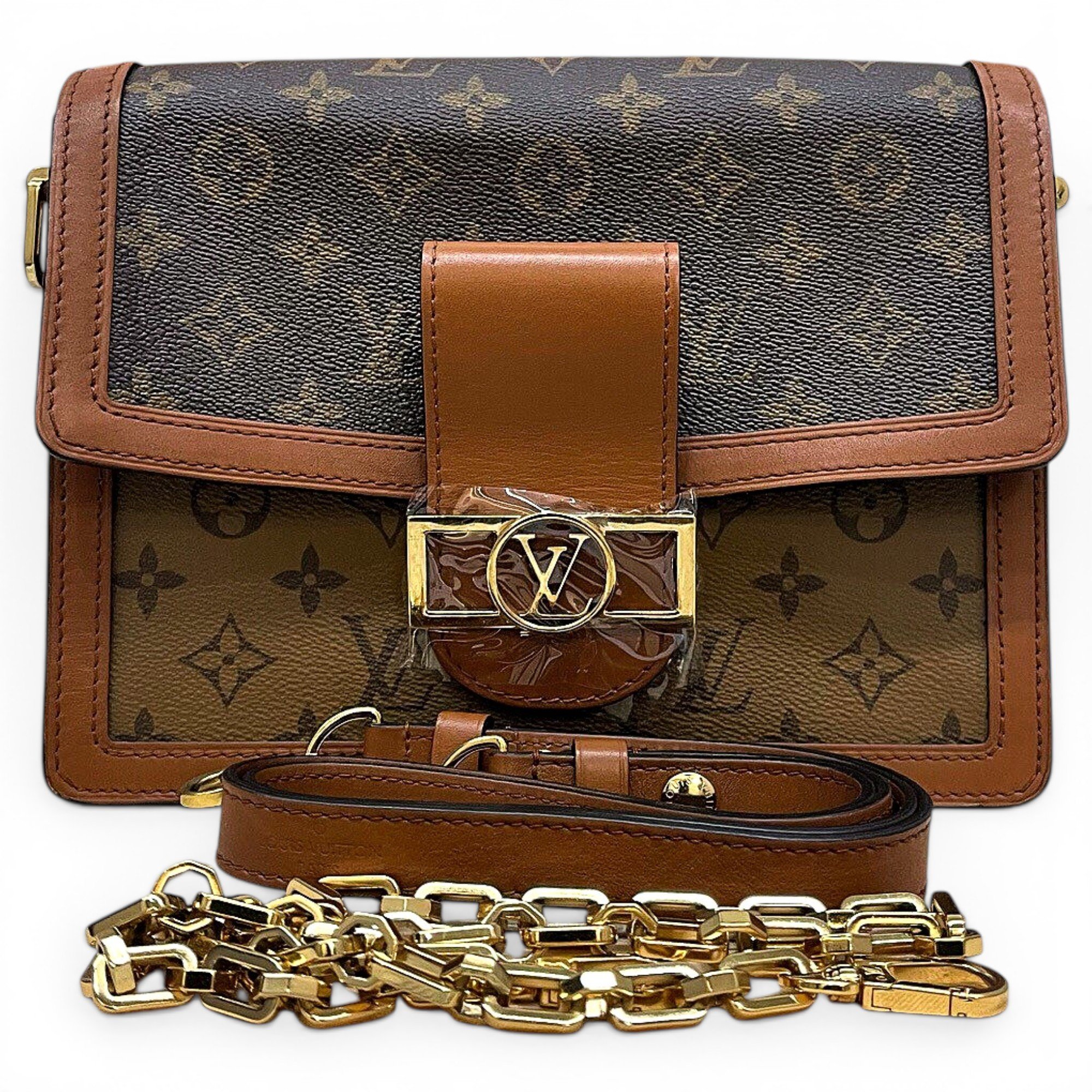 Dauphine leather crossbody bag