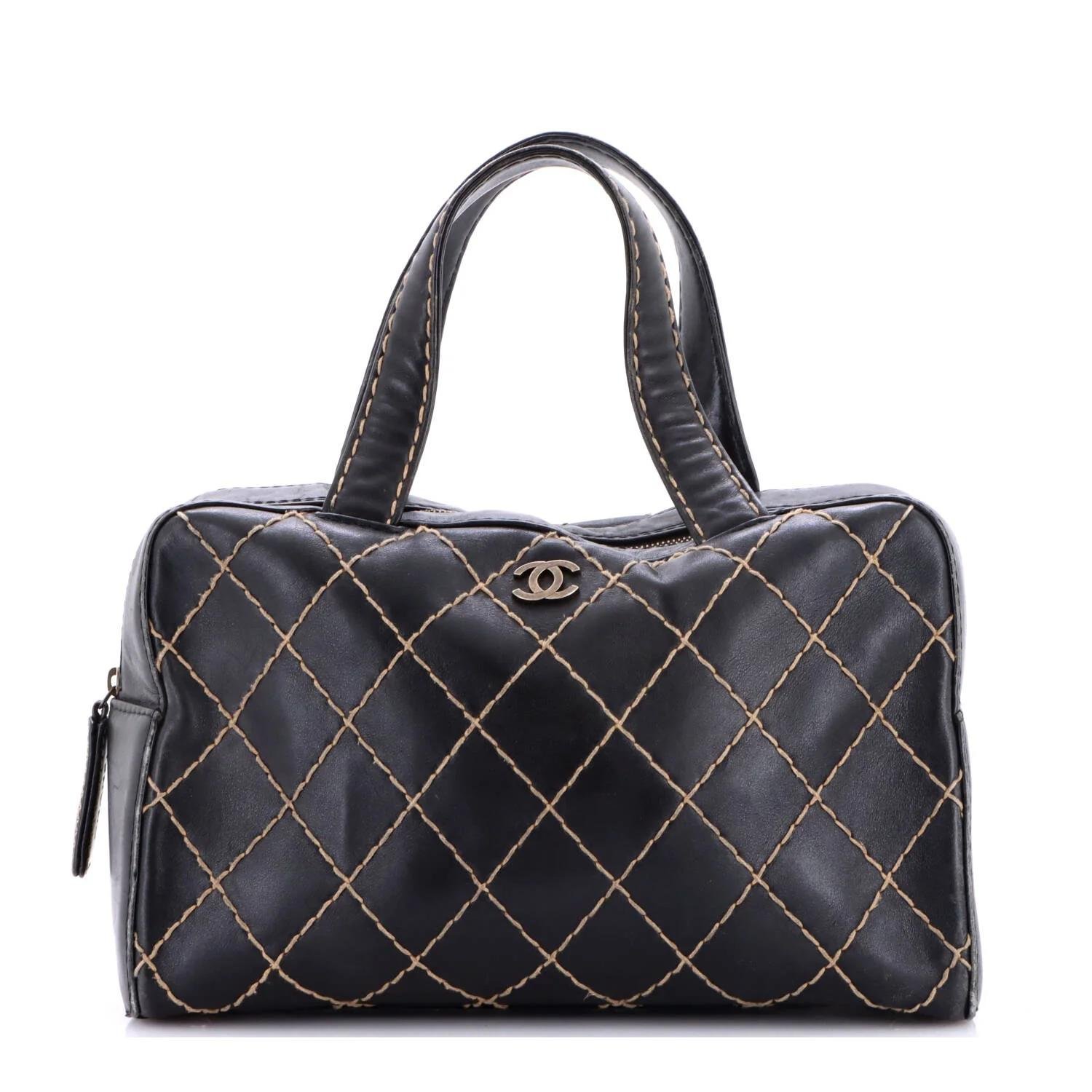 Leather bowling bag