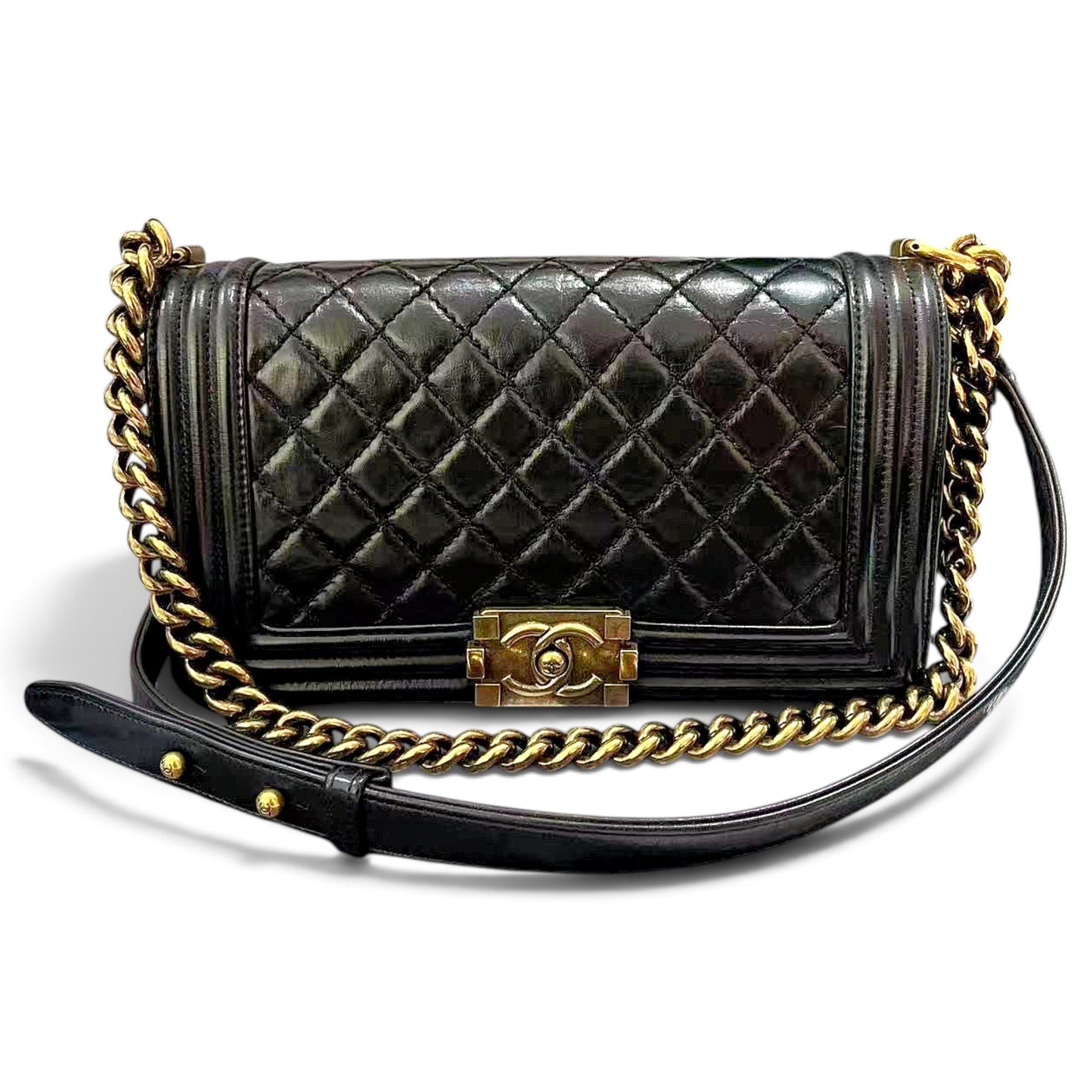 Boy leather crossbody bag