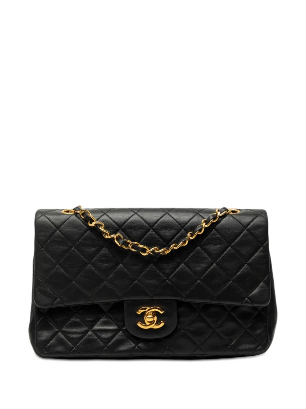 1989-1991 Medium Classic Lambskin Double Flap shoulder bag