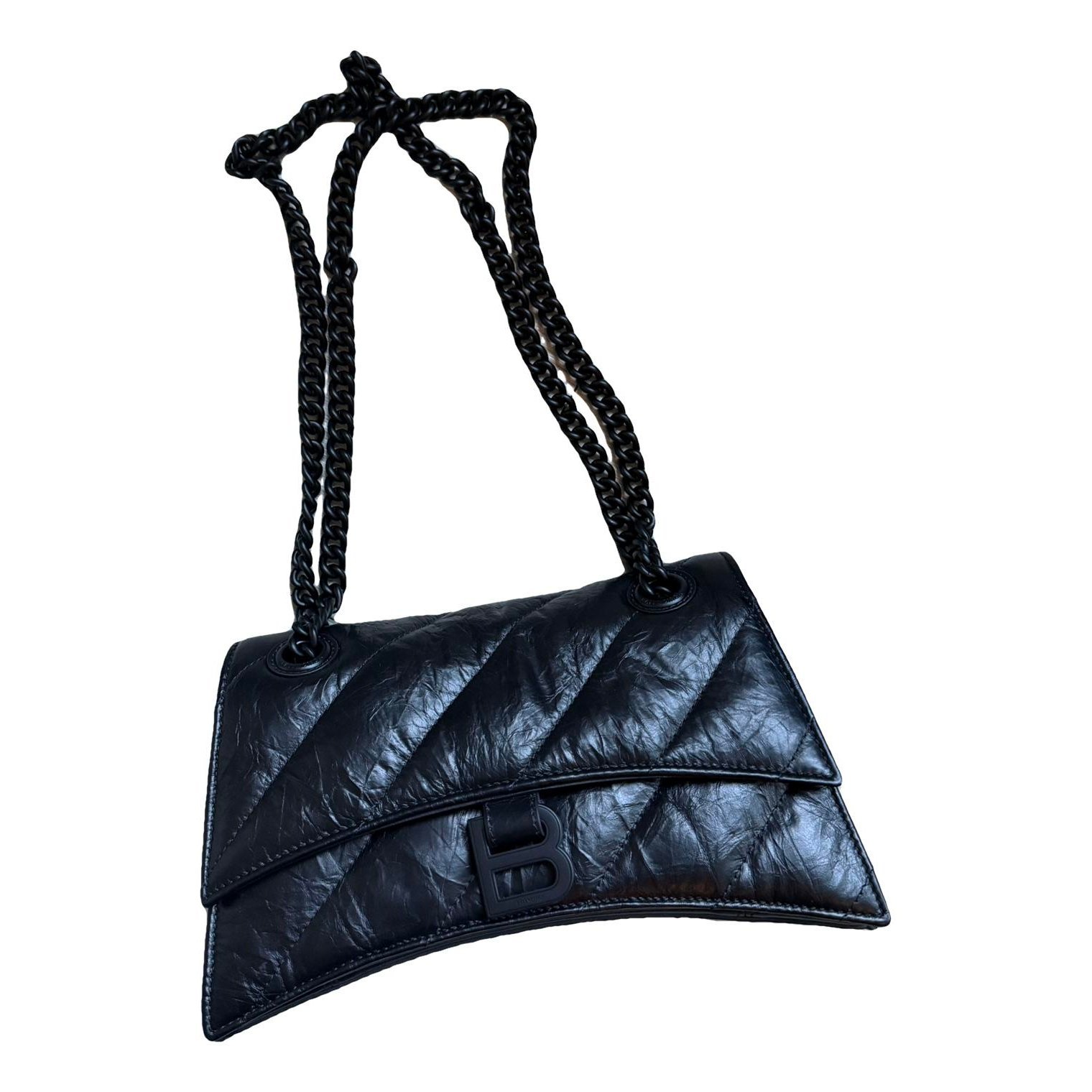 Crush leather crossbody bag