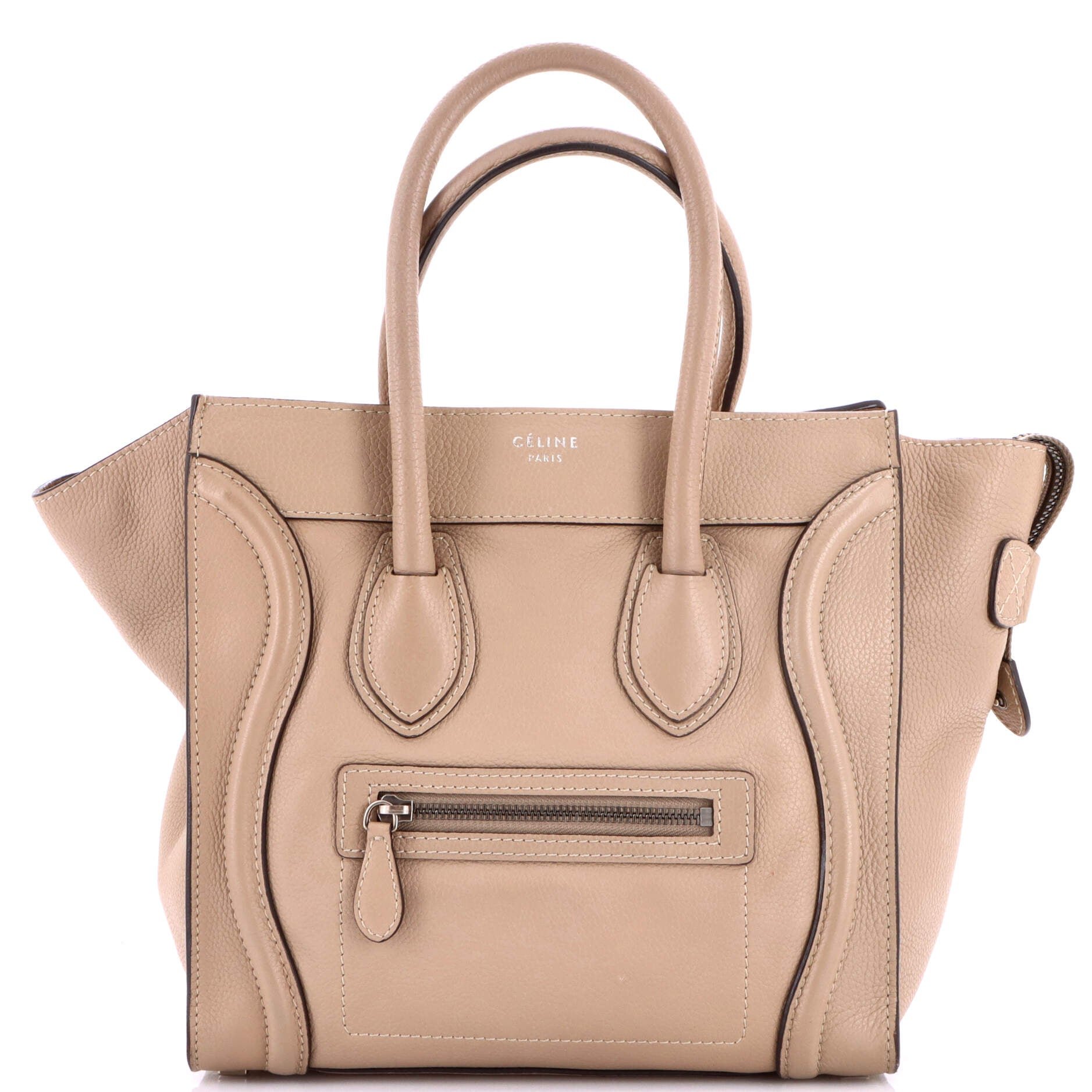 Luggage Bag Grainy Leather Micro