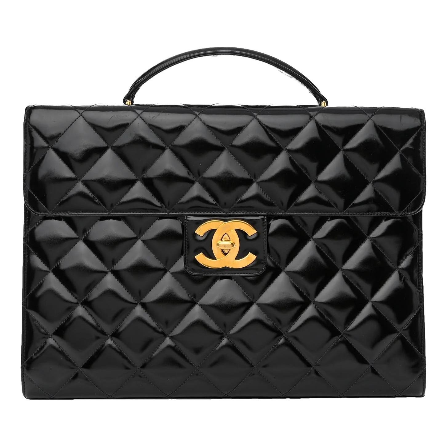 Patent leather handbag